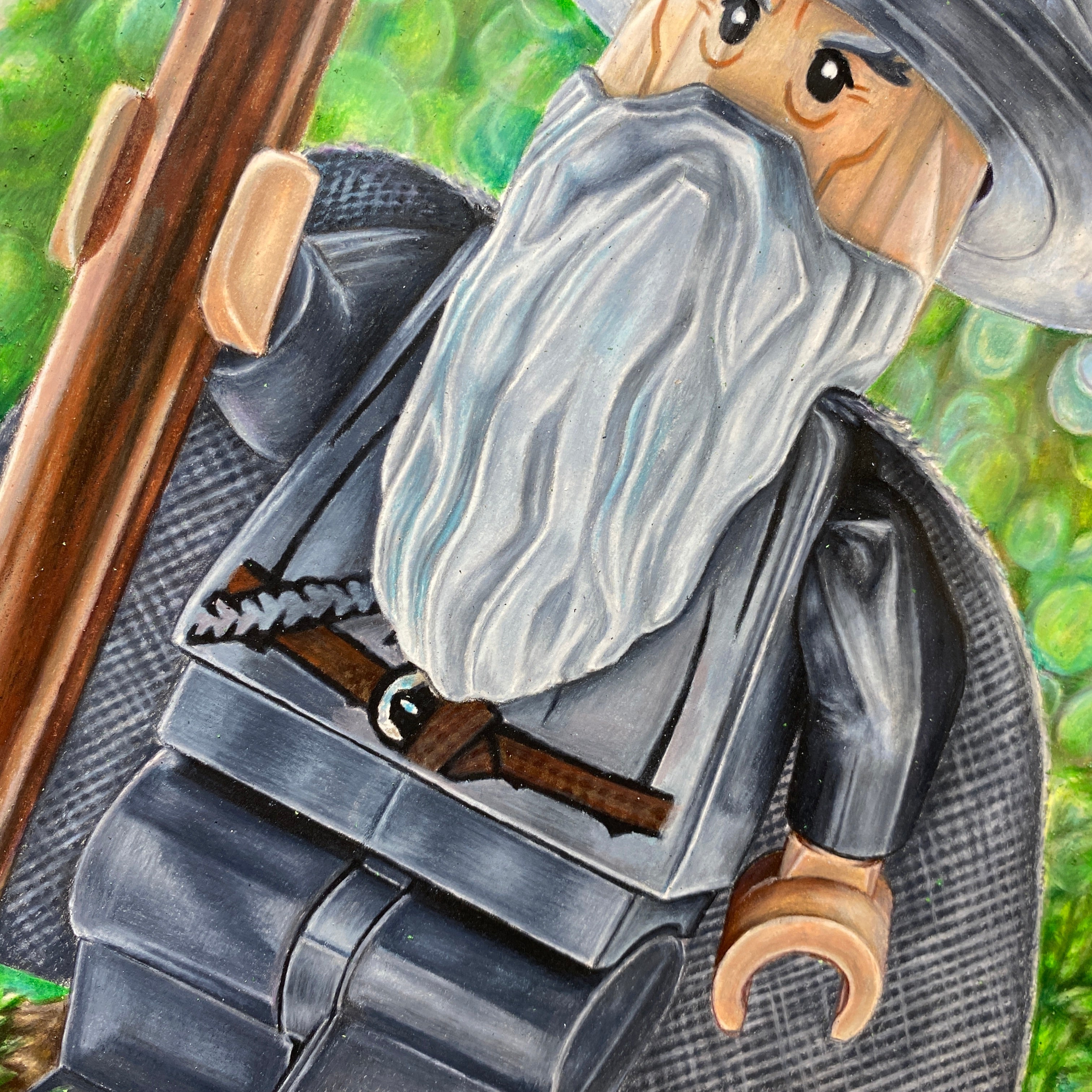 LEGO Gandalf Minifigure Drawing - PRINT