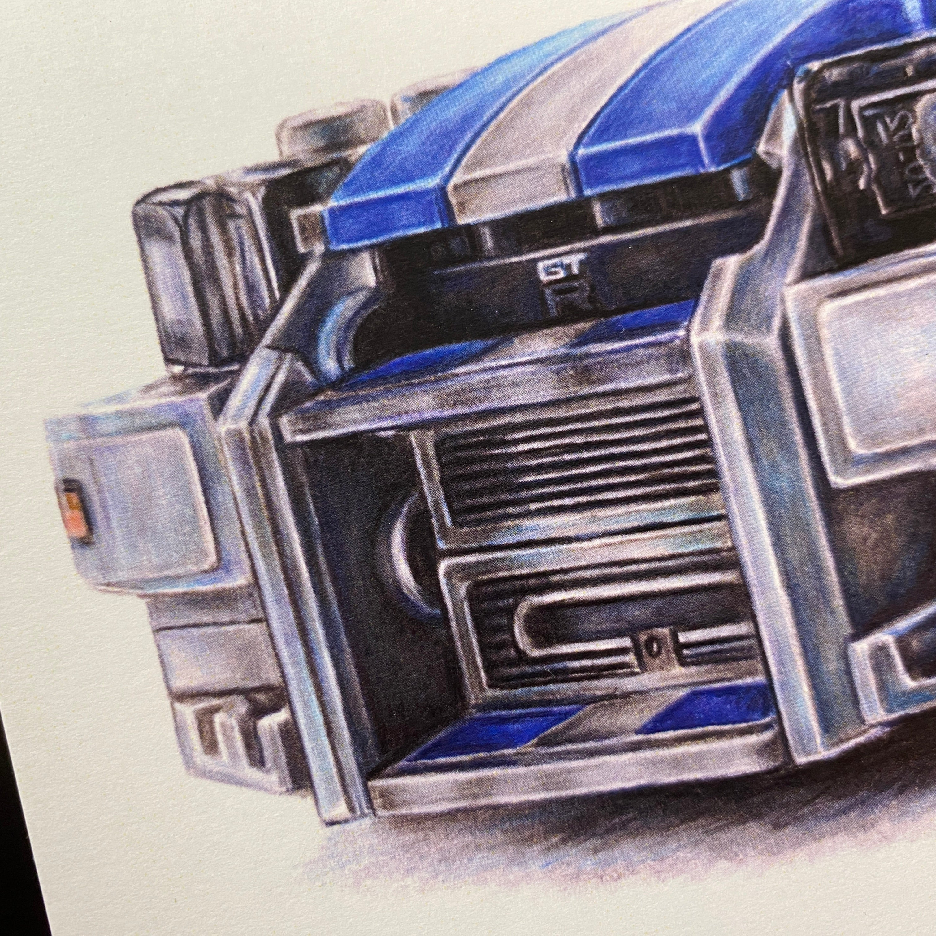 LEGO Nissan Skyline GTR R34 Drawing - PRINT