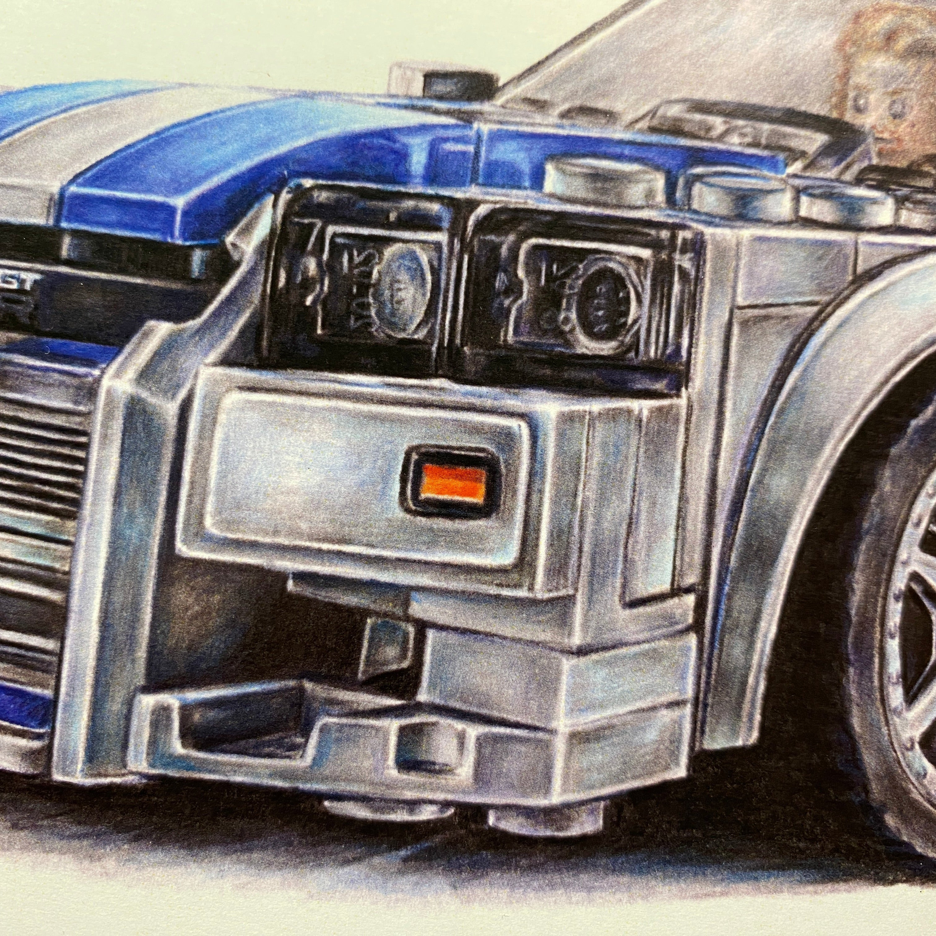 LEGO Nissan Skyline GTR R34 Drawing - PRINT