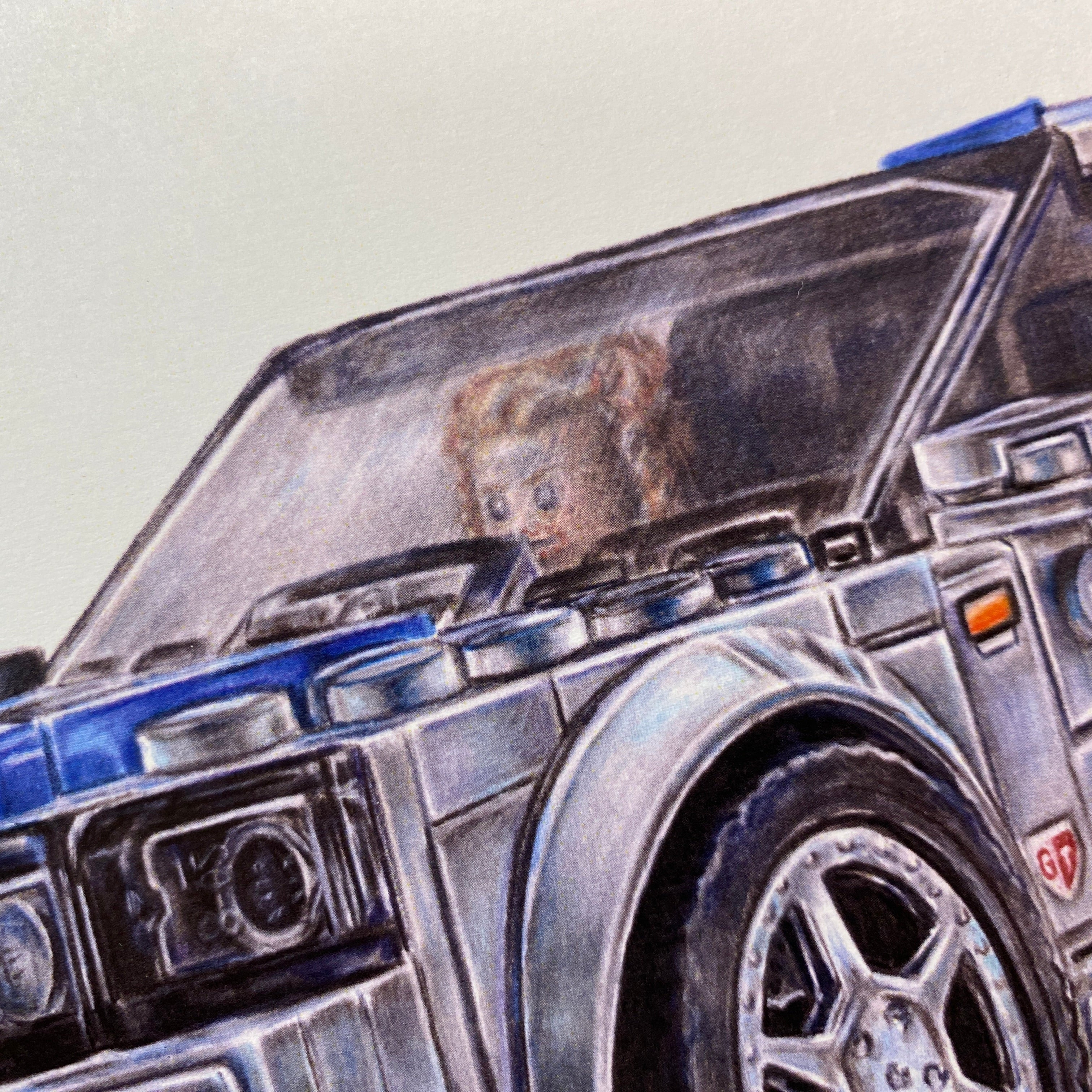 LEGO Nissan Skyline GTR R34 Drawing - PRINT