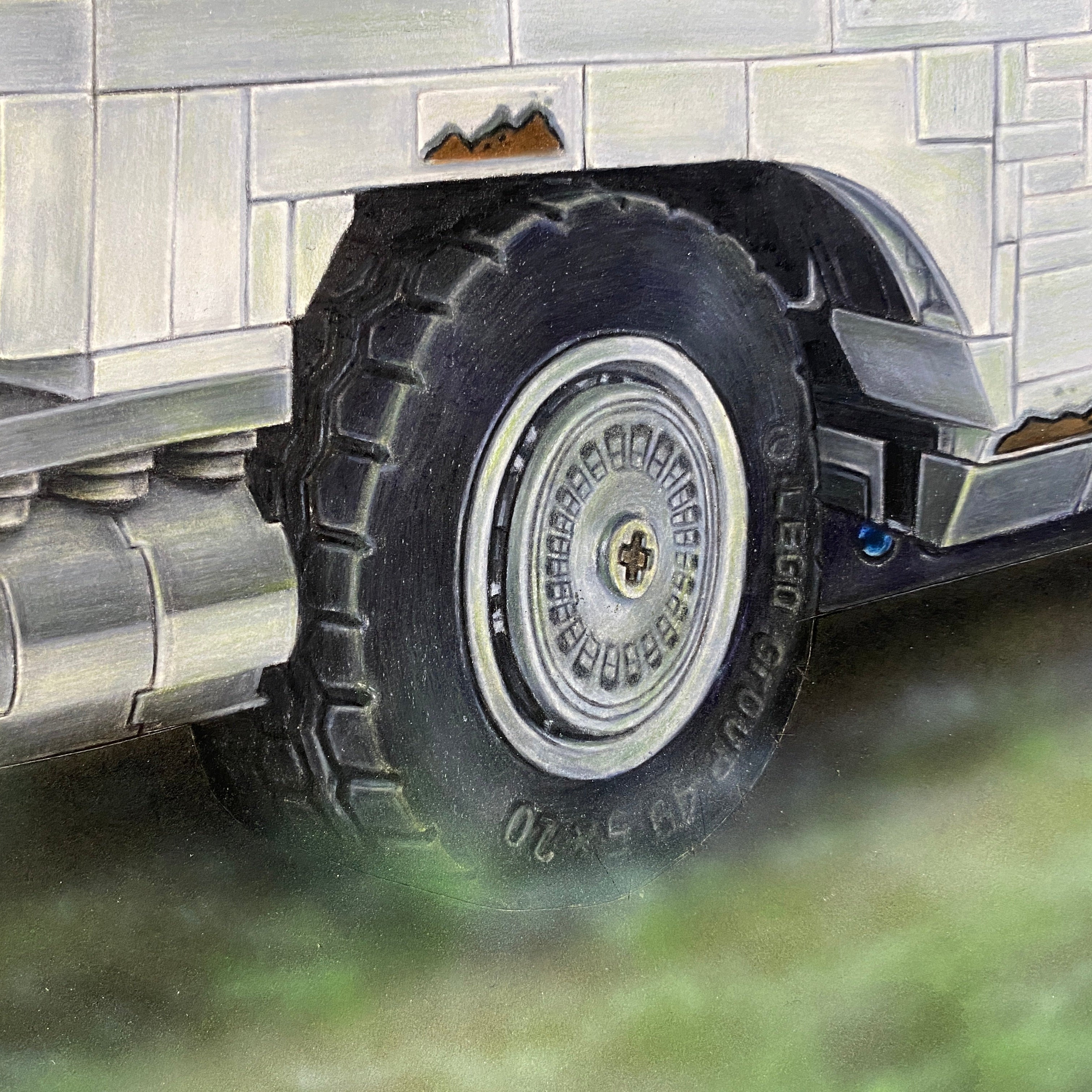 LEGO Ecto-1 Drawing - ORIGINAL