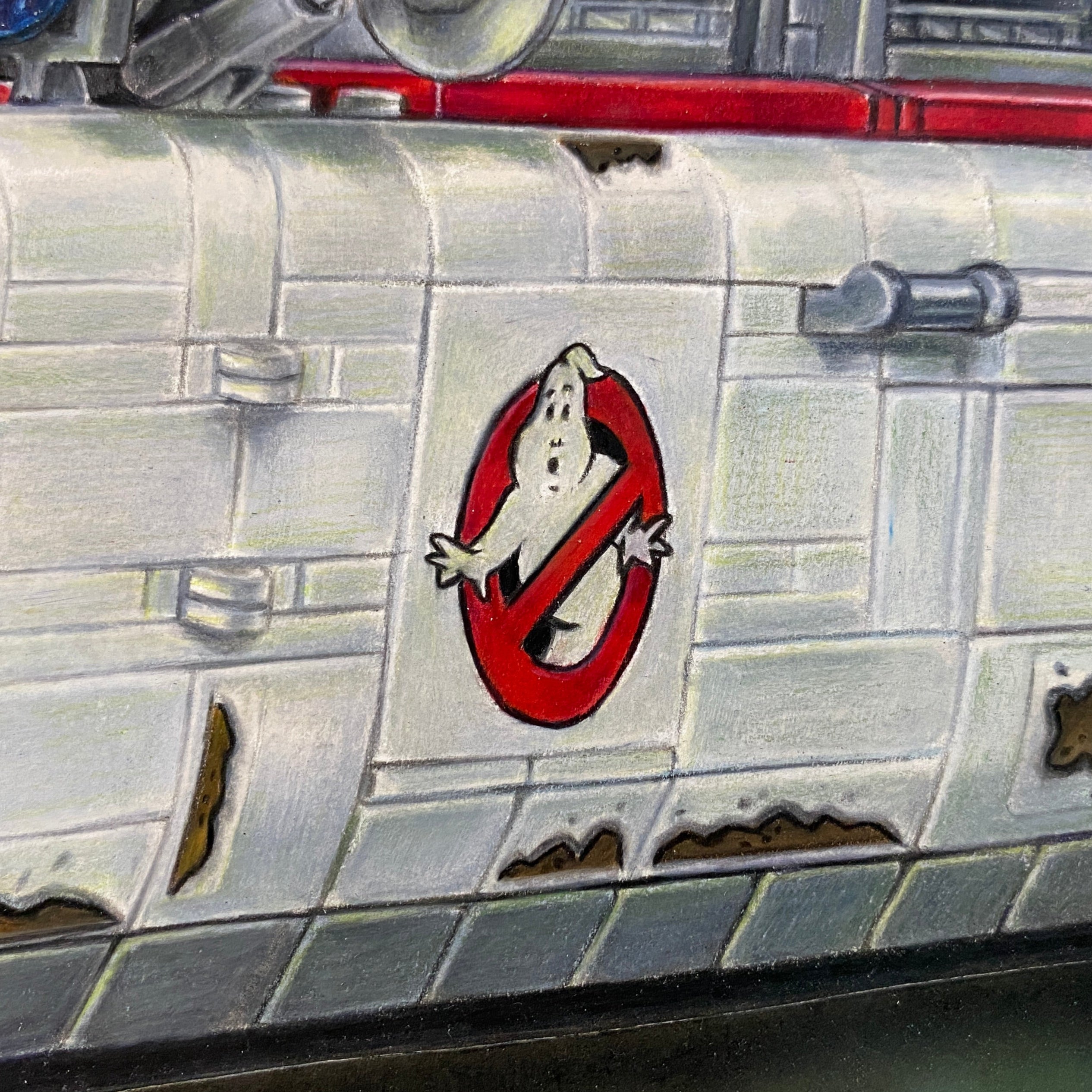 LEGO Ecto-1 Drawing - ORIGINAL