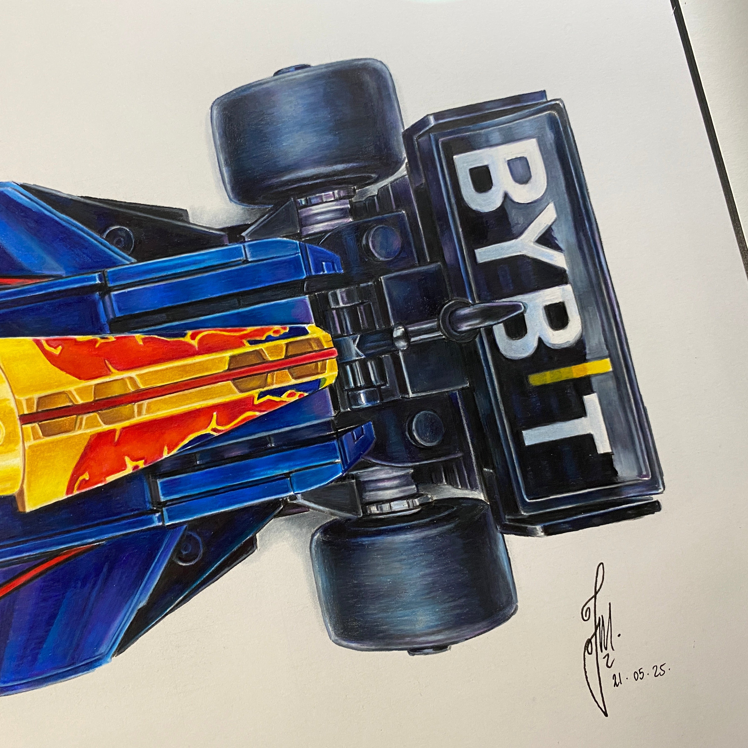 LEGO RedBull F1 Car Drawing - ORIGINAL