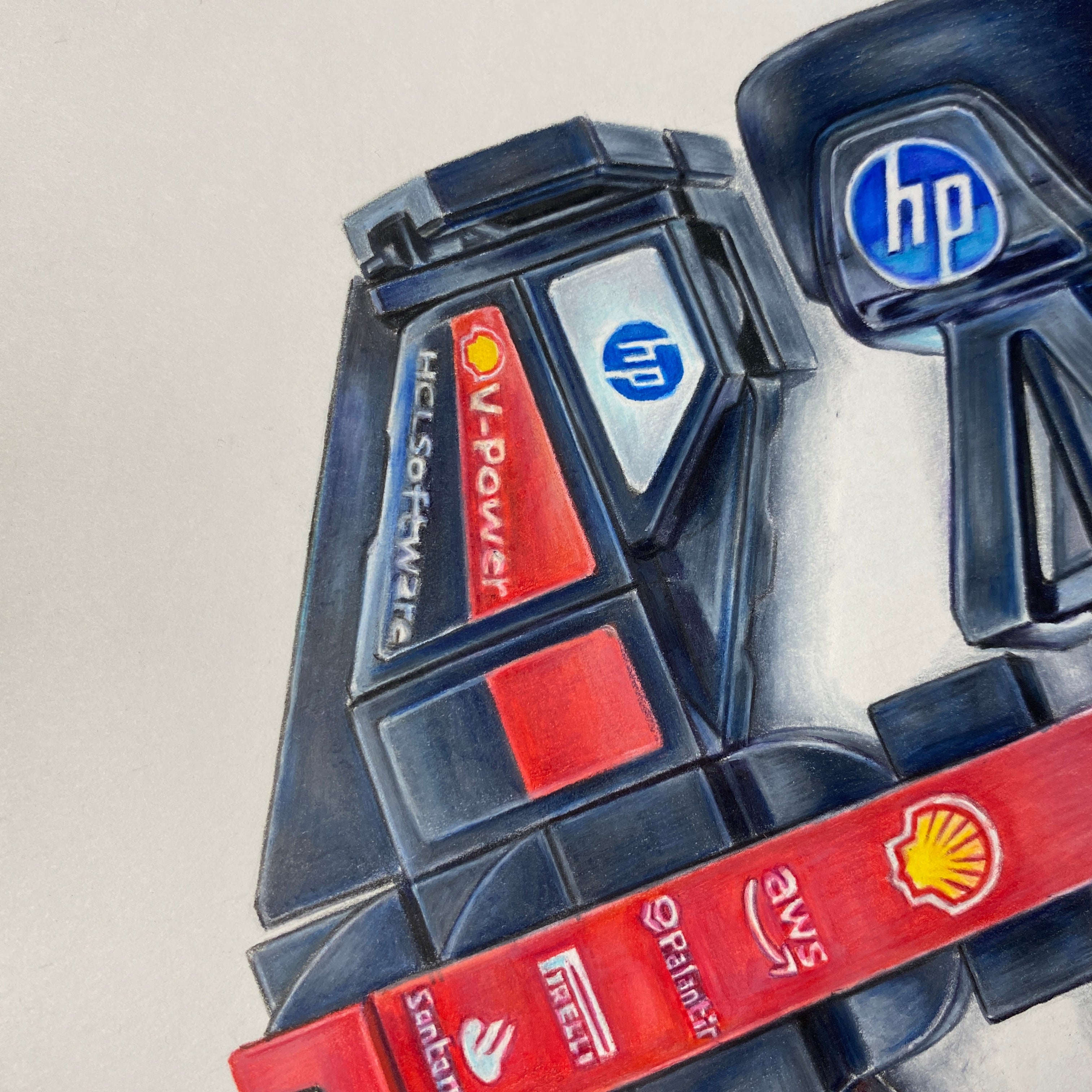 LEGO Ferrari F1 Car Drawing - ORIGINAL