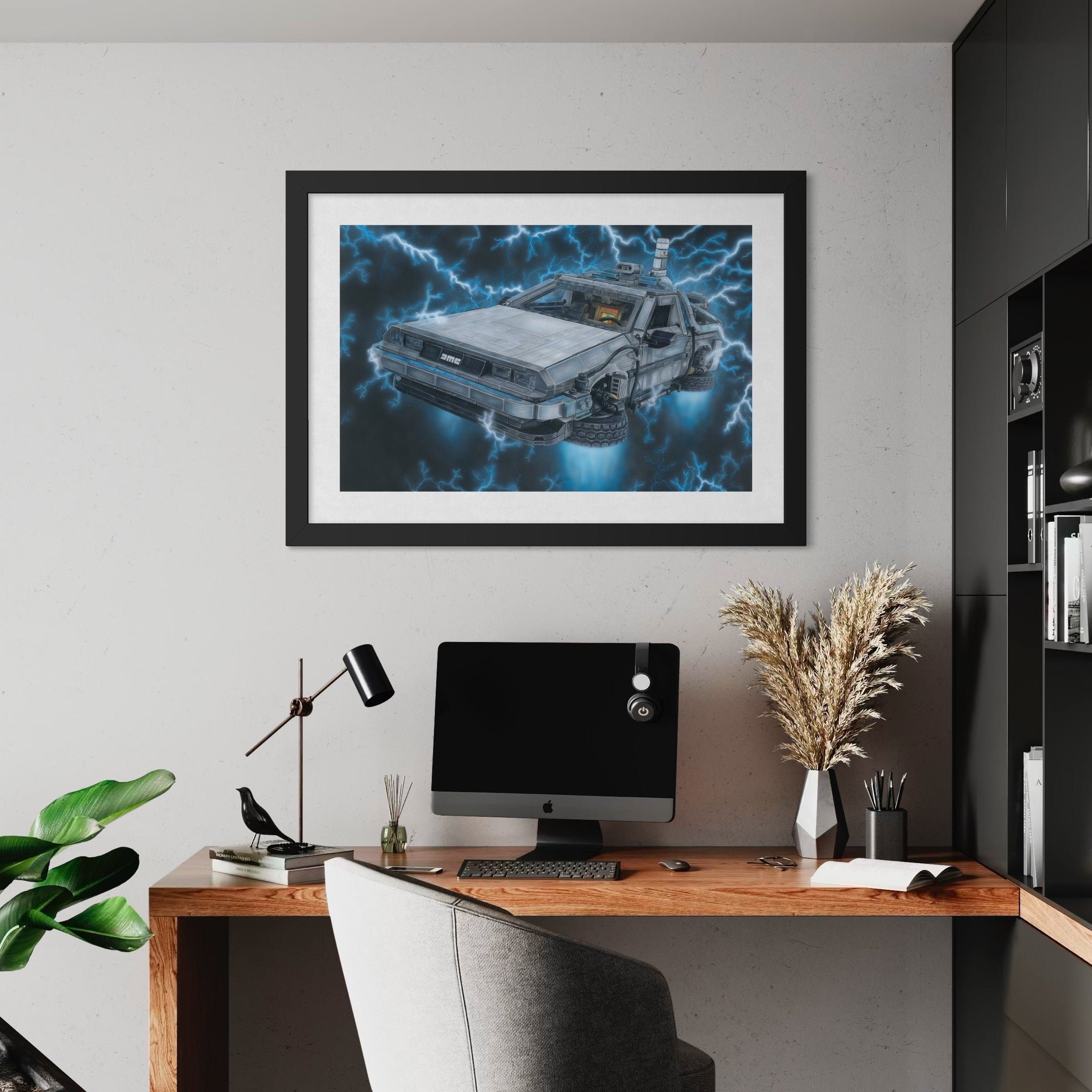 LEGO Delorean Drawing - PRINT