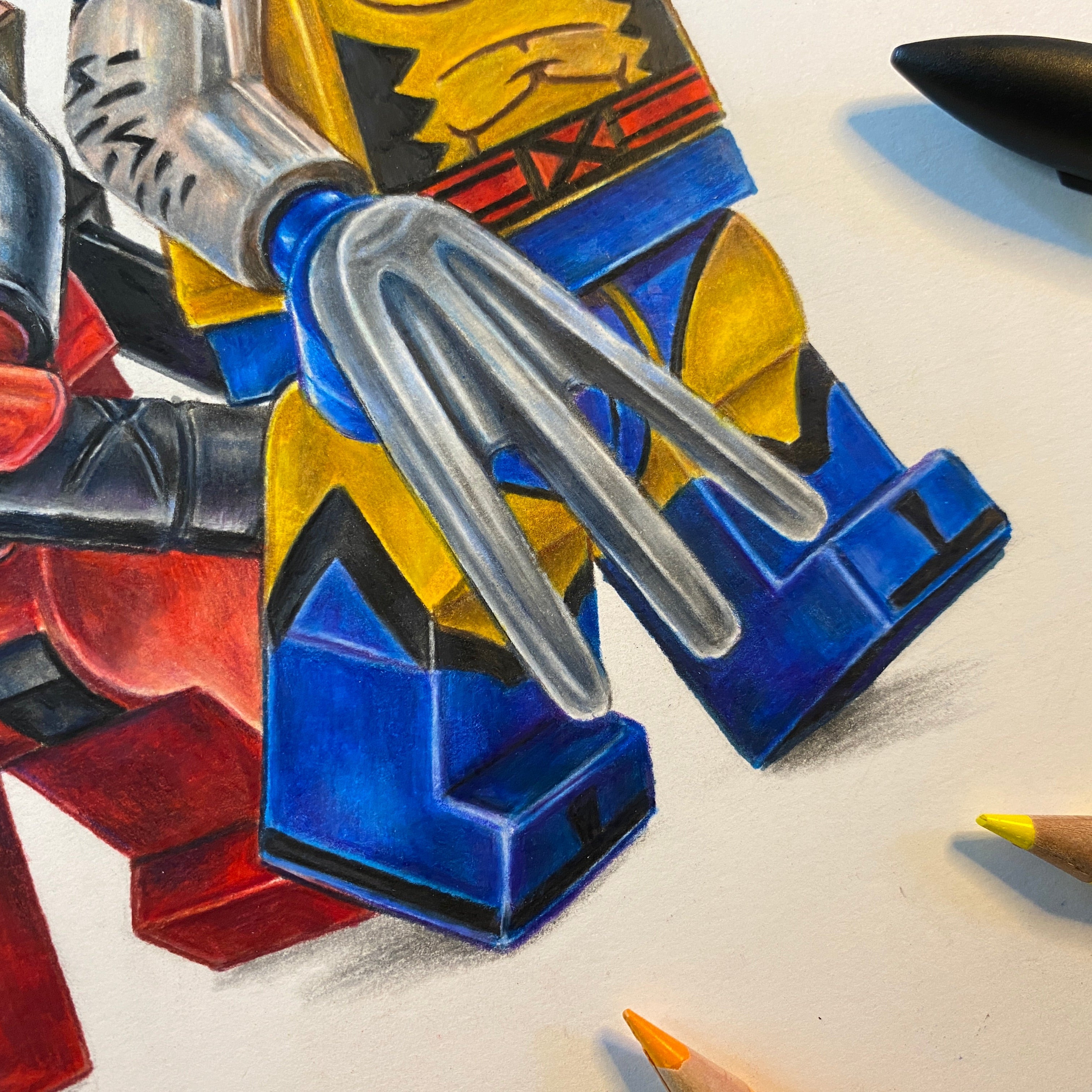 Deadpool and Wolverine Minifigure Drawing - ORIGINAL