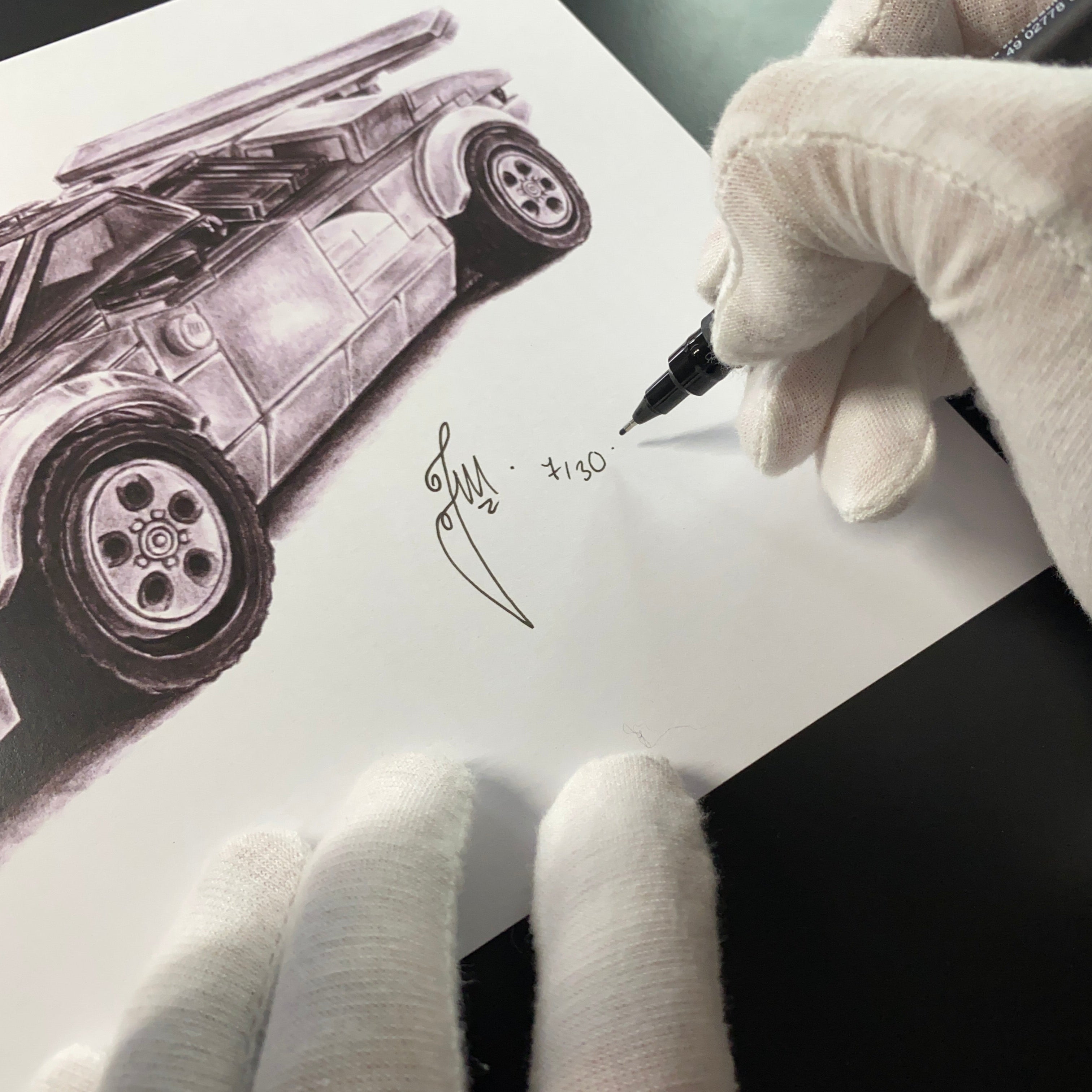 LEGO Lamborghini Countach Graphite Drawing - PRINT