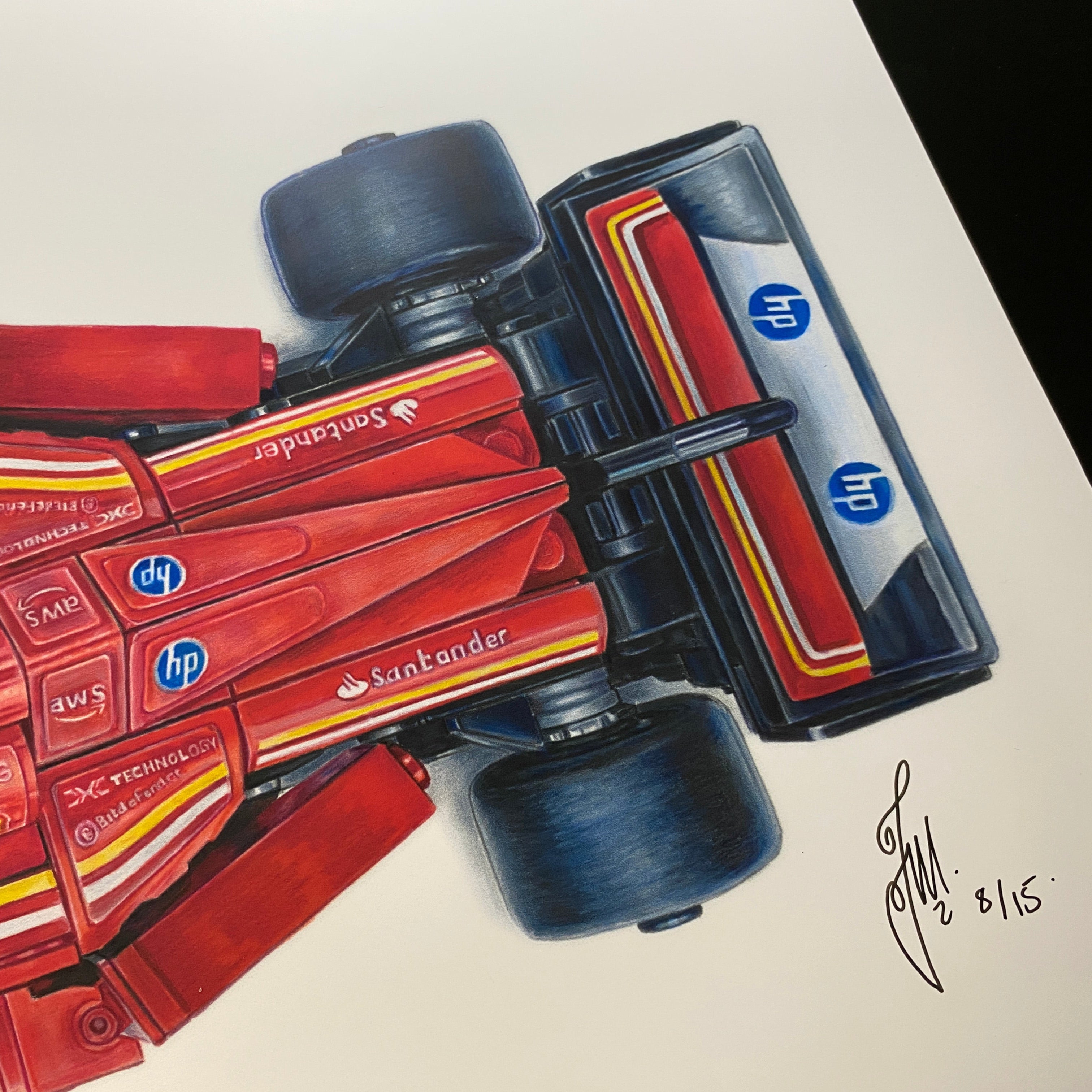 LEGO Ferrari F1 Car Drawing - PRINT