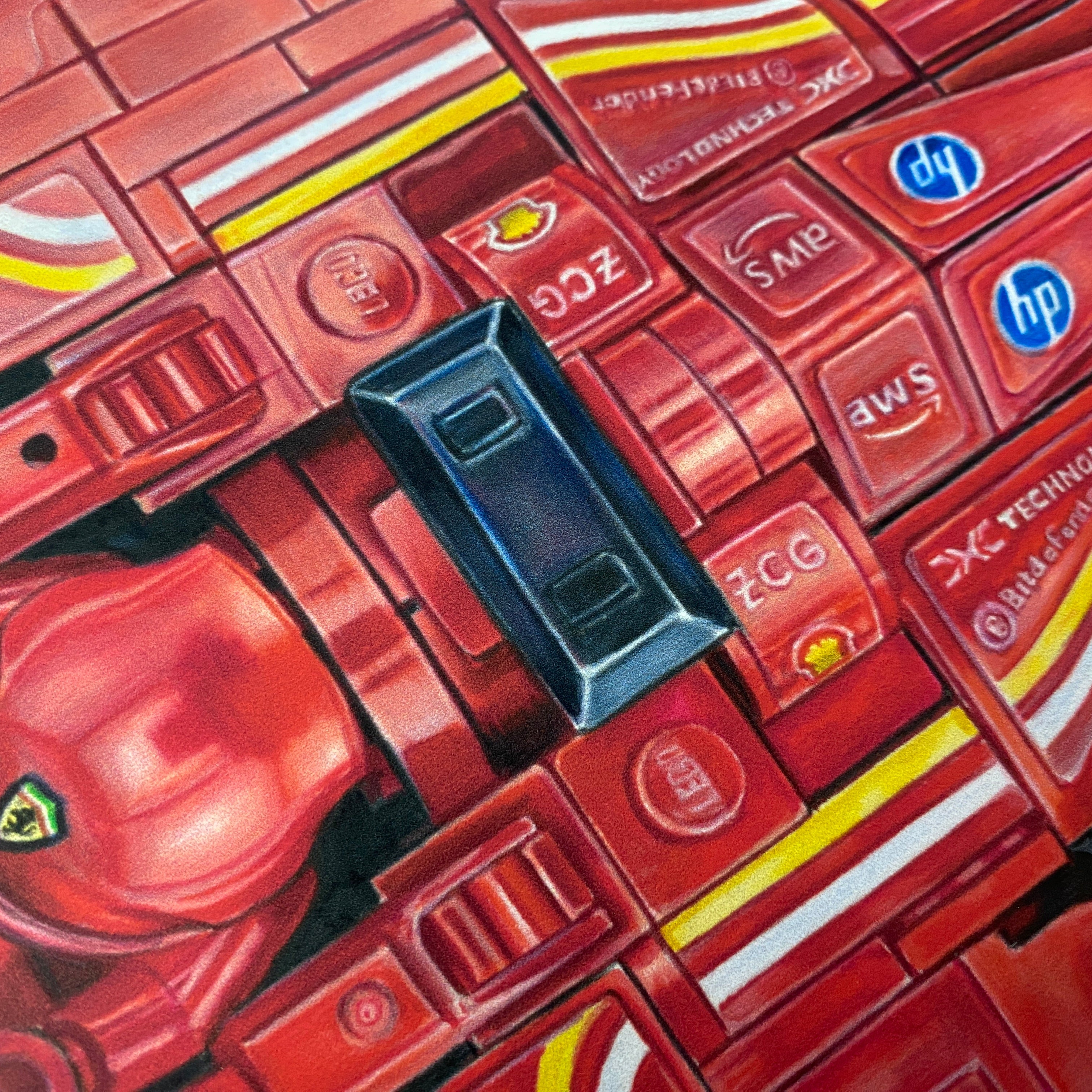 LEGO Ferrari F1 Car Drawing - PRINT