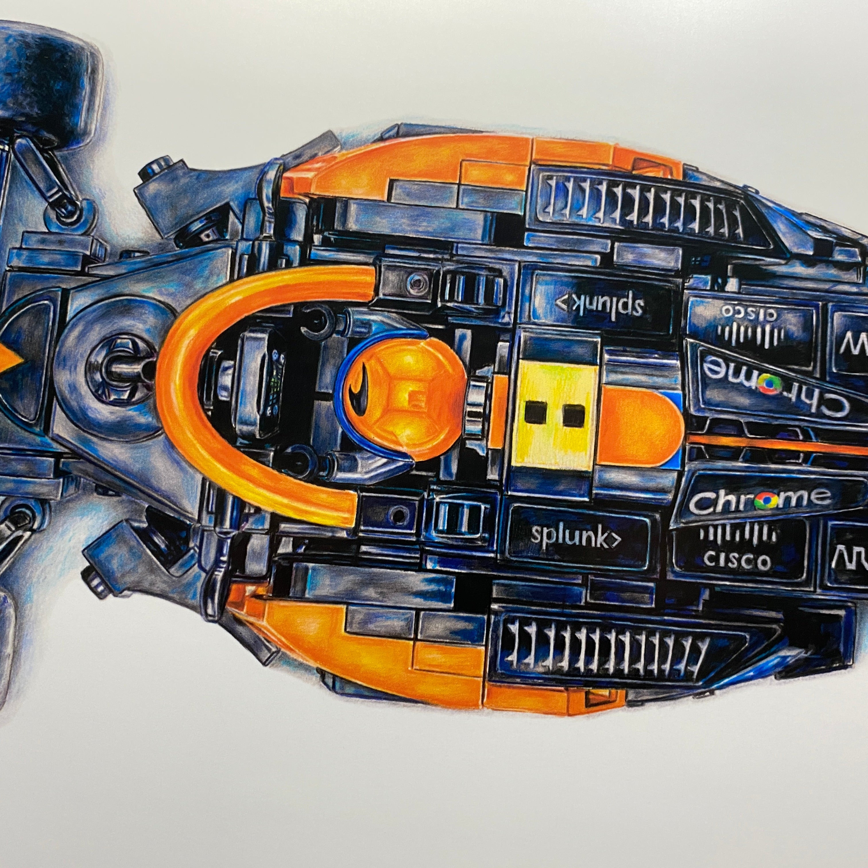 LEGO Mclaren F1 Car Drawing - 1