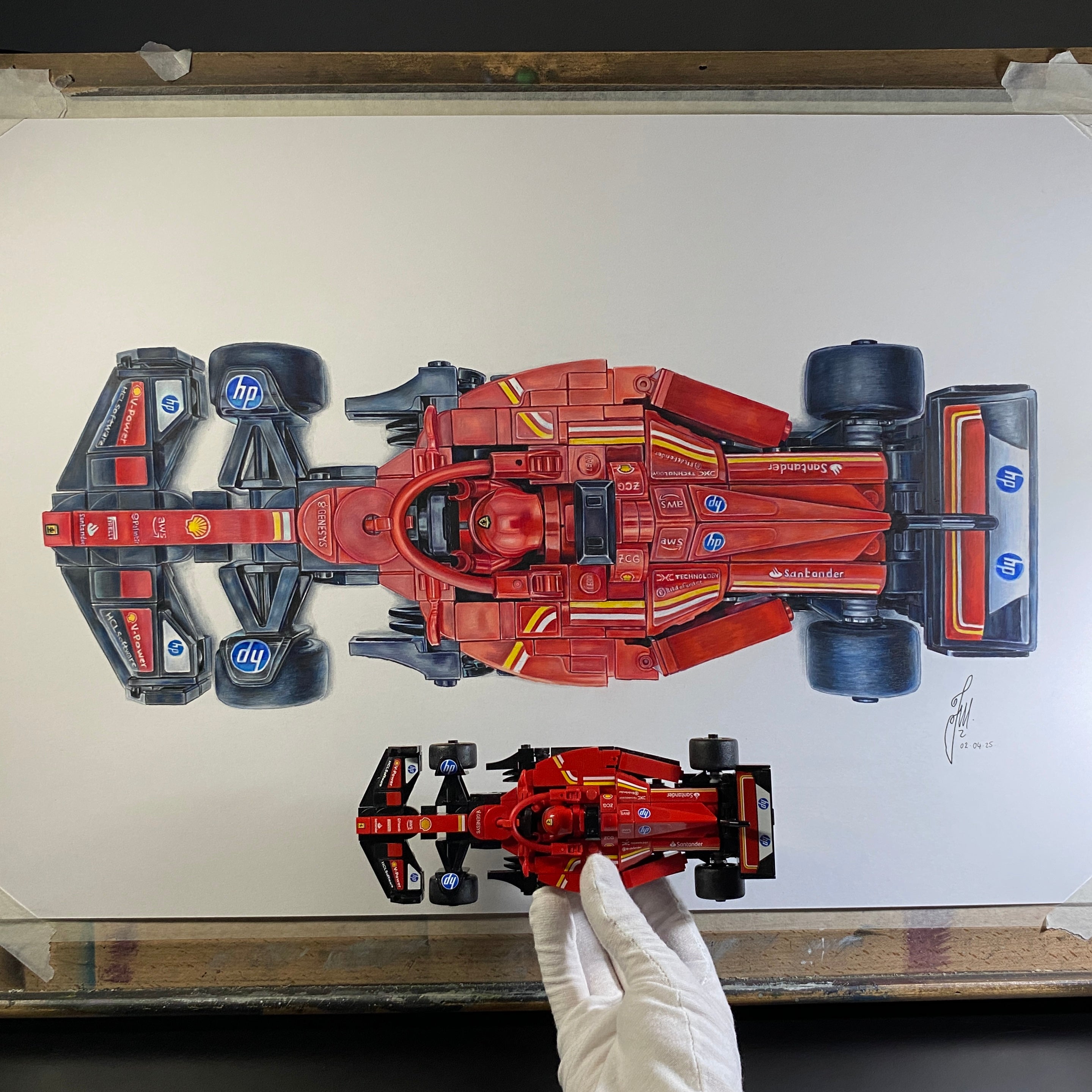 LEGO Ferrari F1 Car Drawing - PRINT