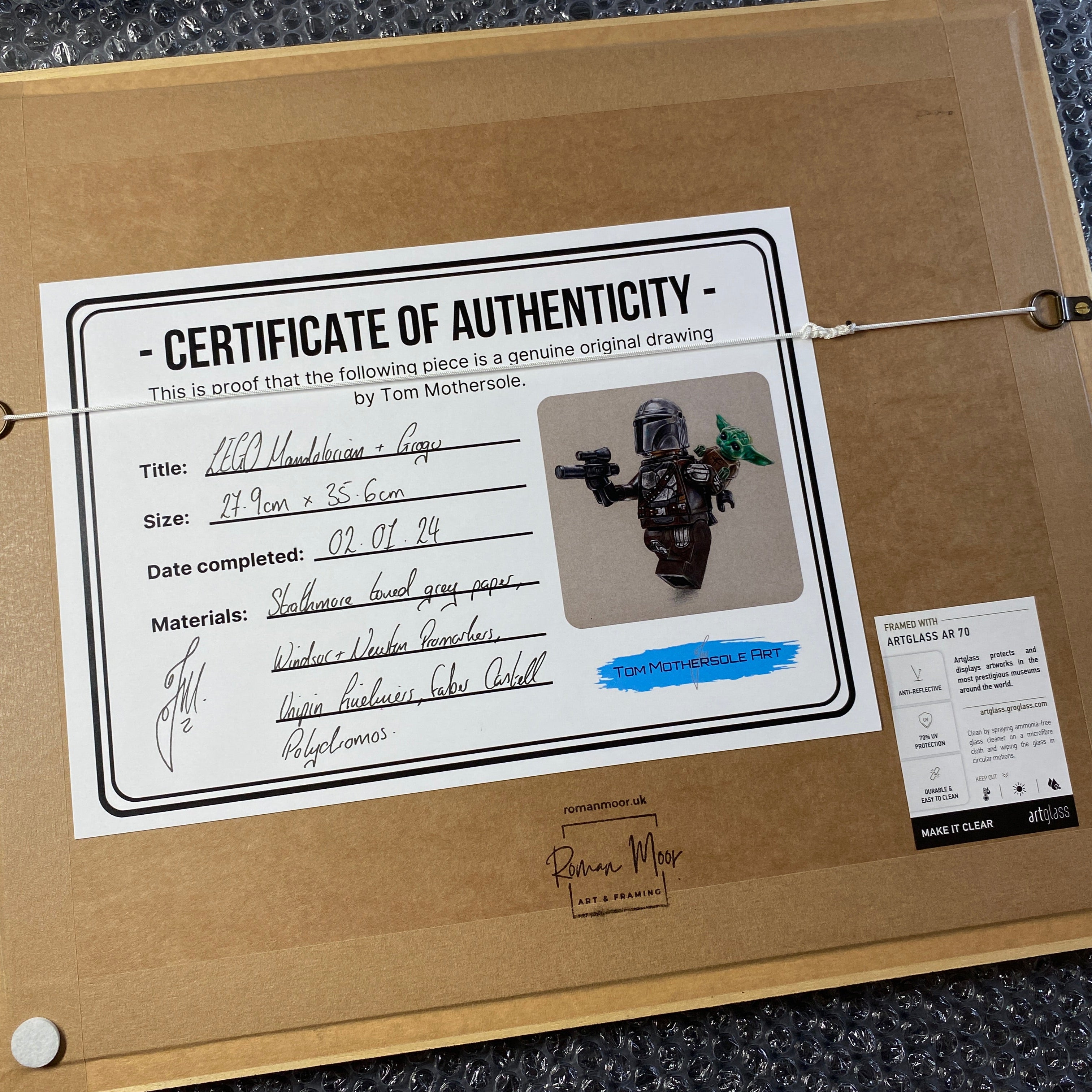 LEGO Mandalorian And Grogu Minifigure Drawing - ORIGINAL