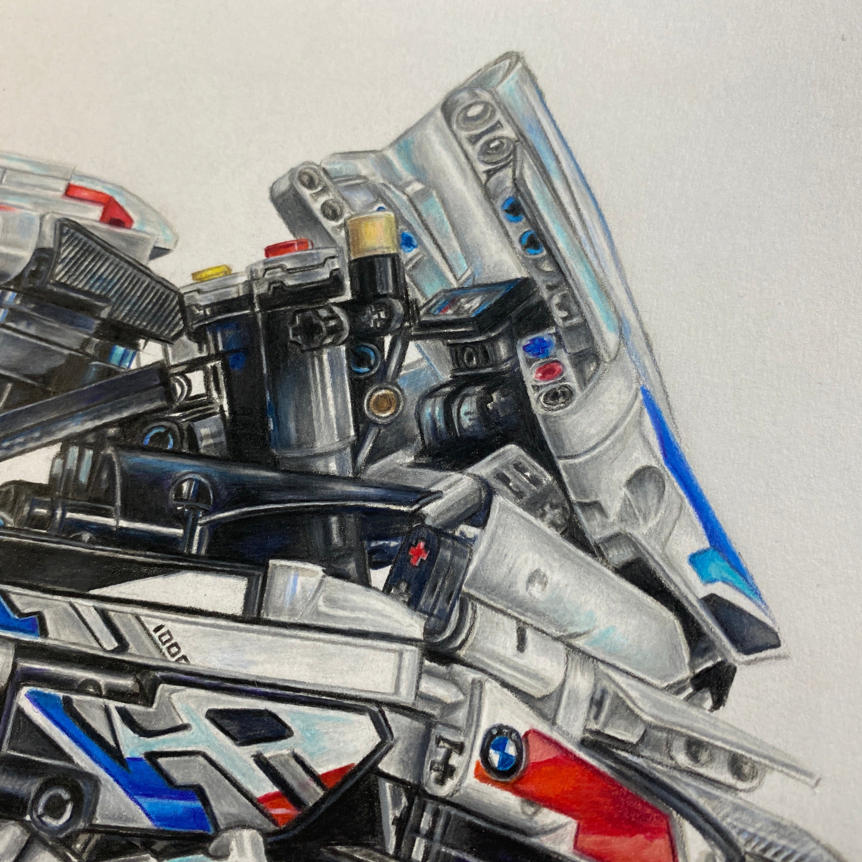 LEGO Technic BMW M 1000 RR Drawing - PRINT