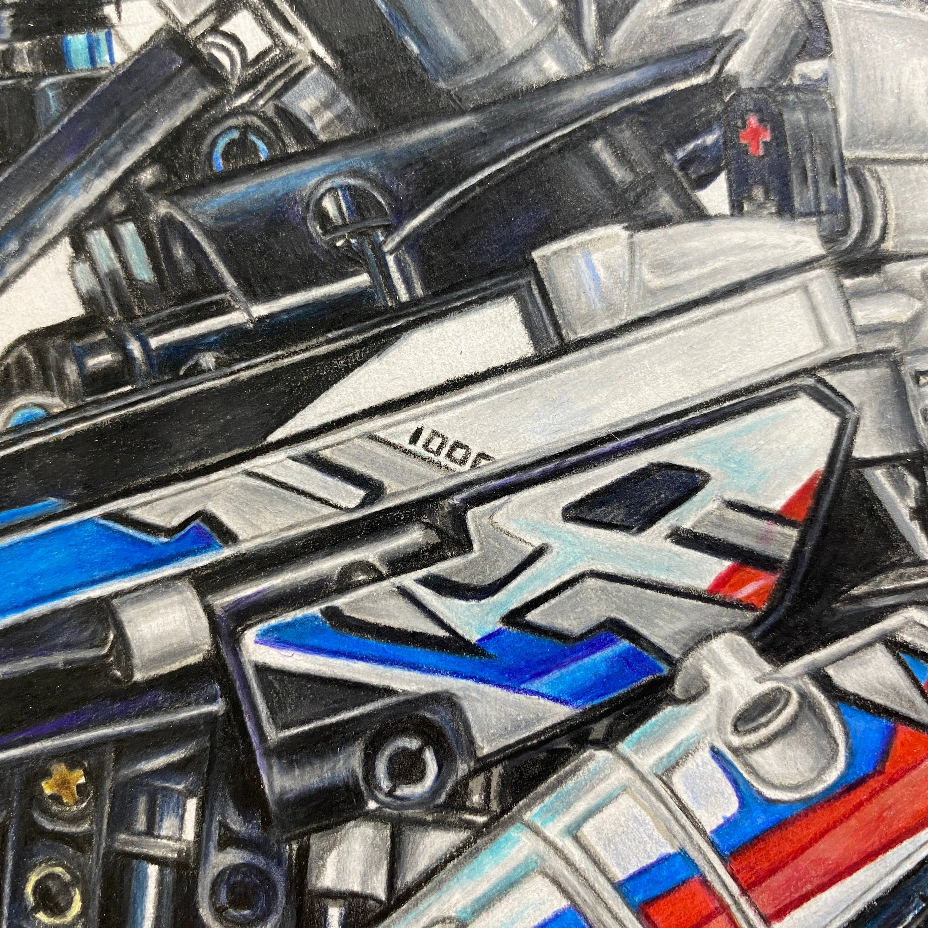 LEGO Technic BMW M 1000 RR Drawing - PRINT