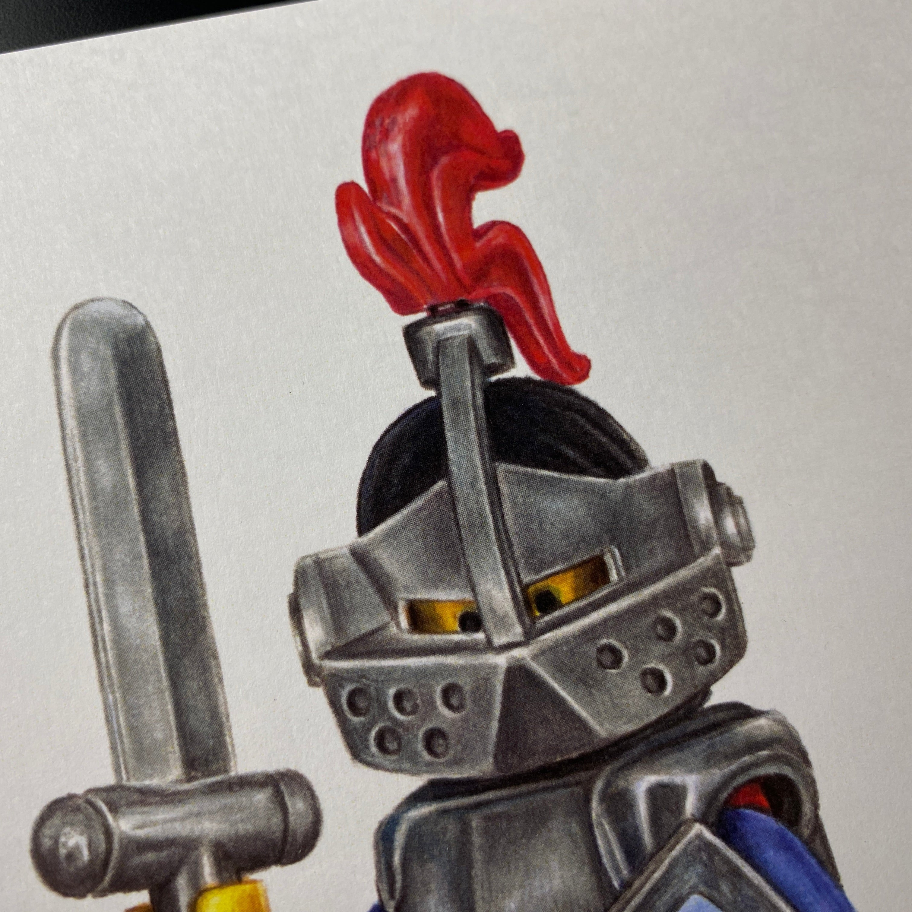 LEGO Lion Knight Minifigure Drawing - PRINT