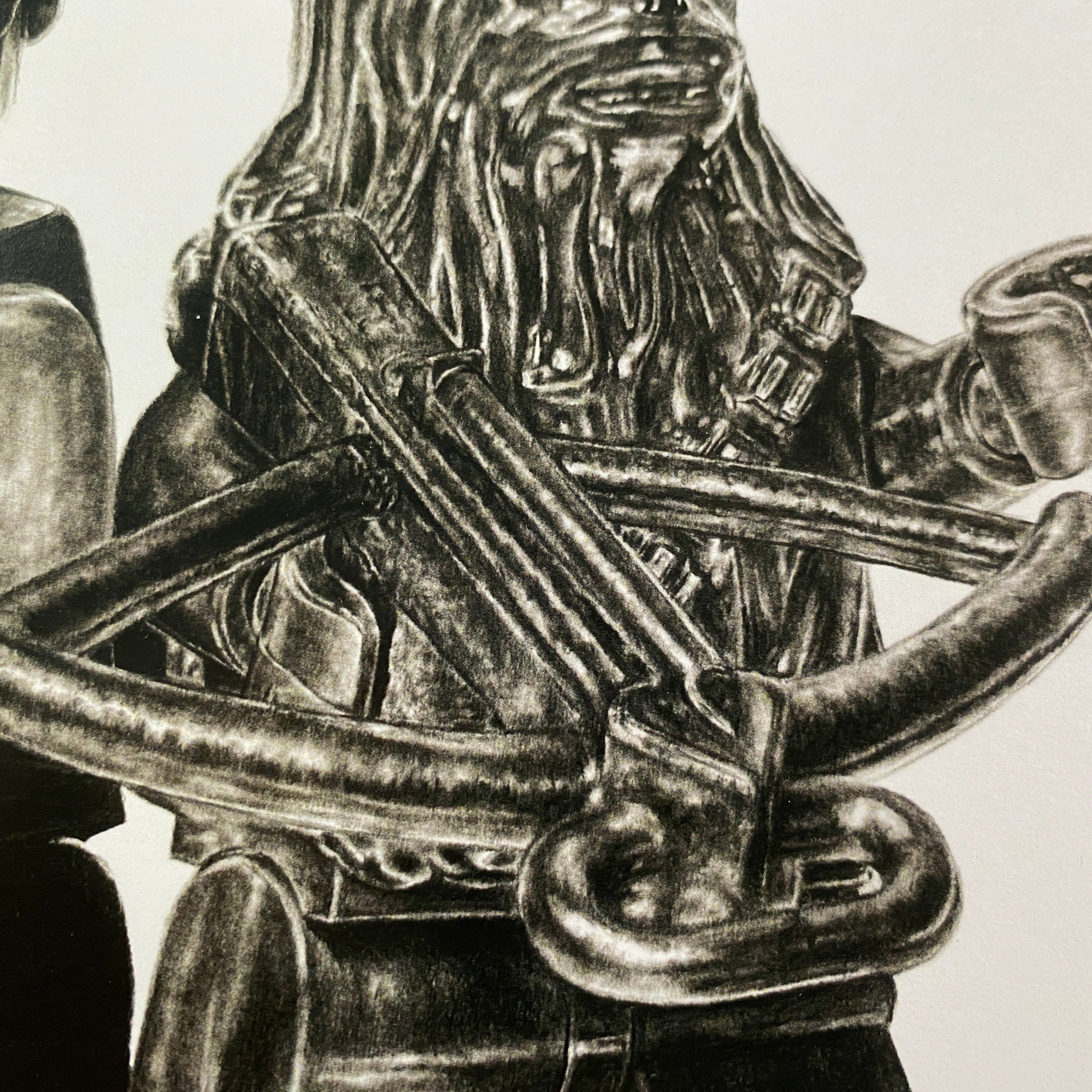 LEGO Han Solo and Chewbacca Graphite Pencil Drawing - PRINT