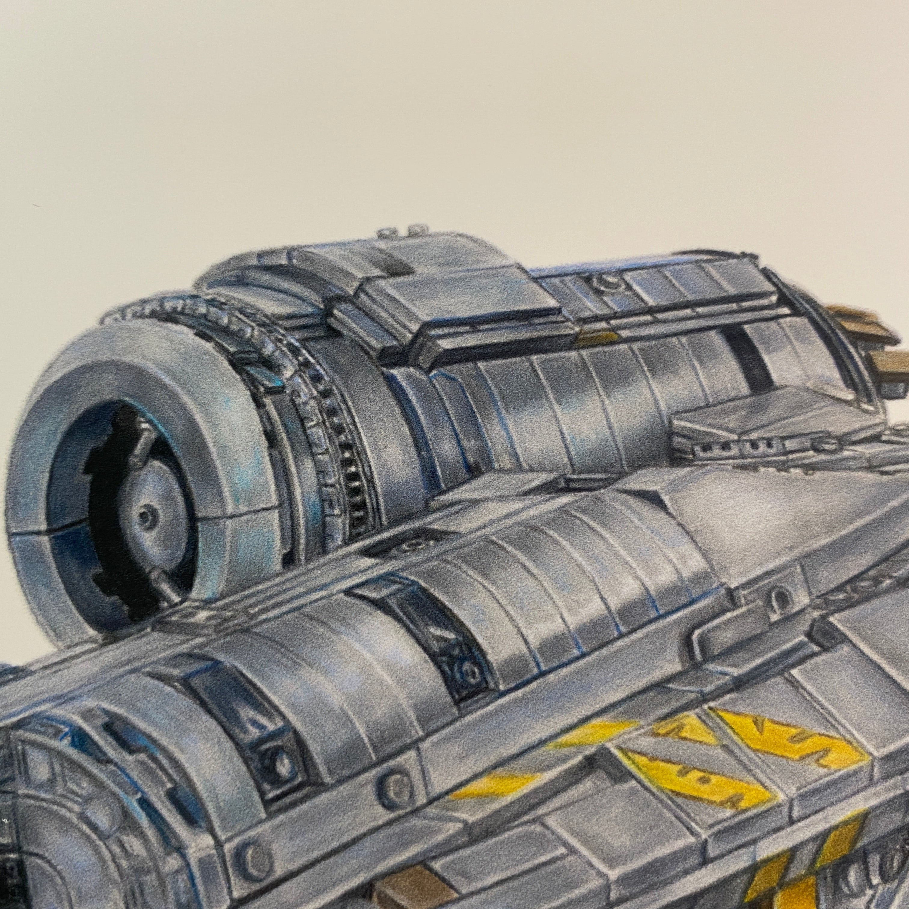 Drawing of the LEGO Razorcrest - PRINT