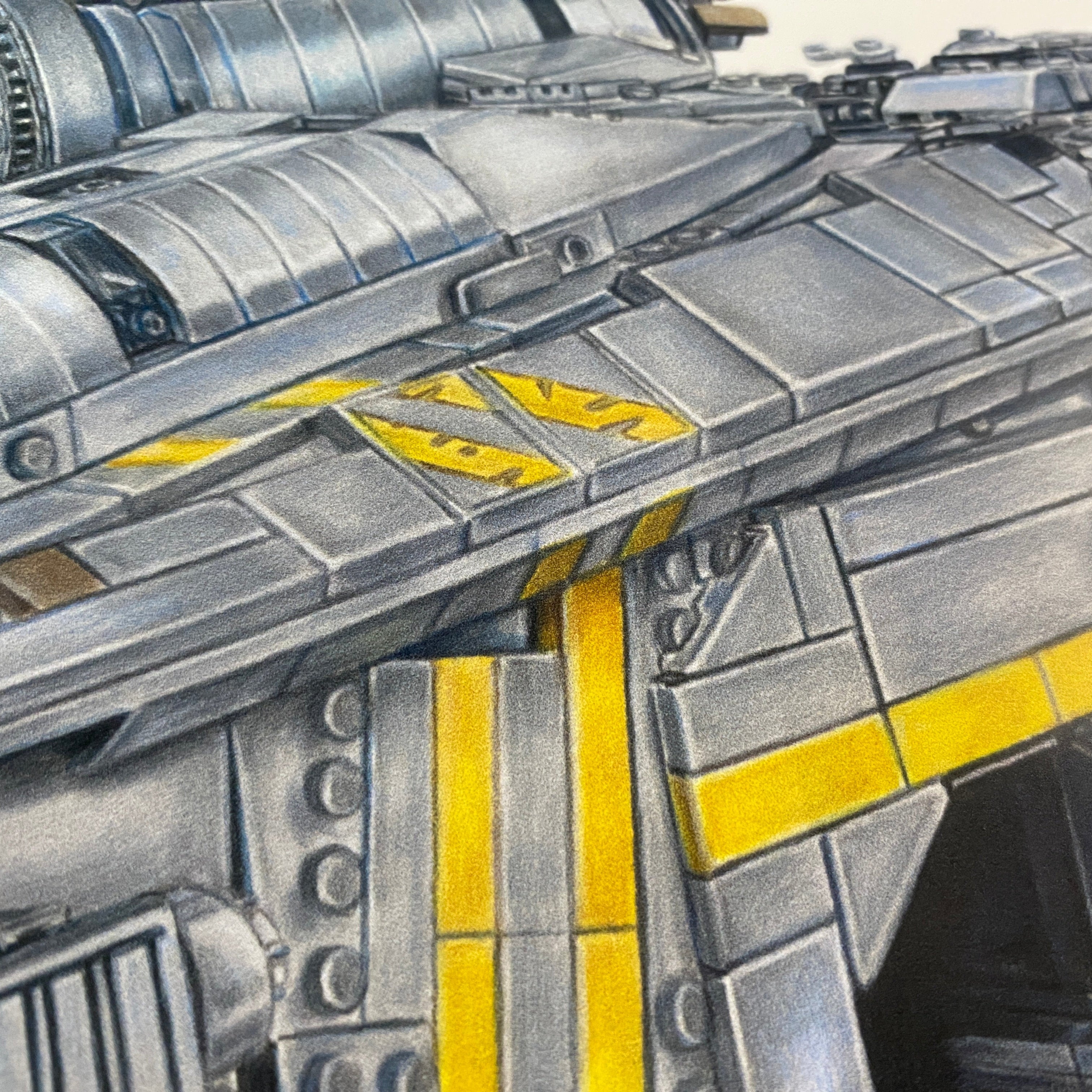 Drawing of the LEGO Razorcrest - PRINT