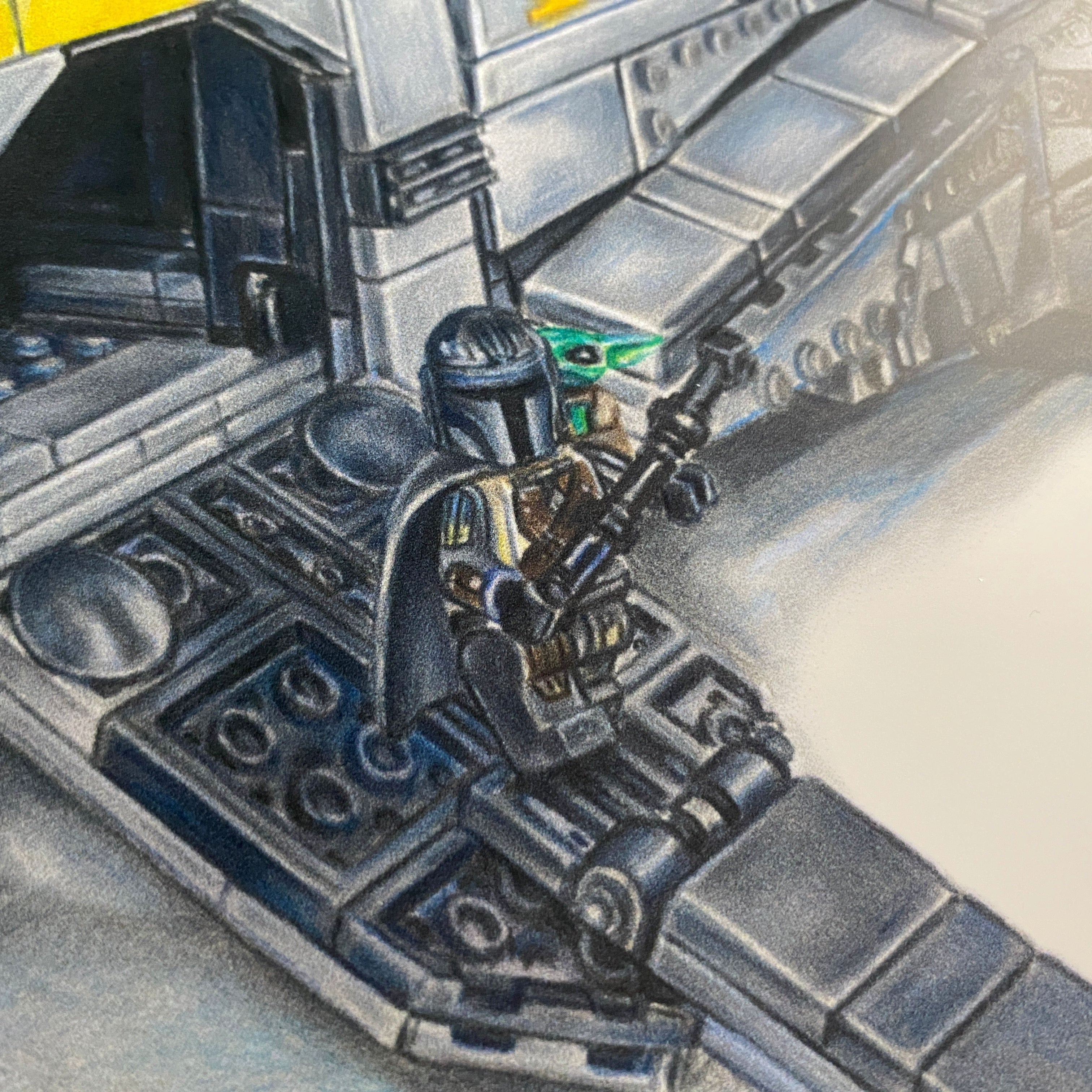 Drawing of the LEGO Razorcrest - PRINT