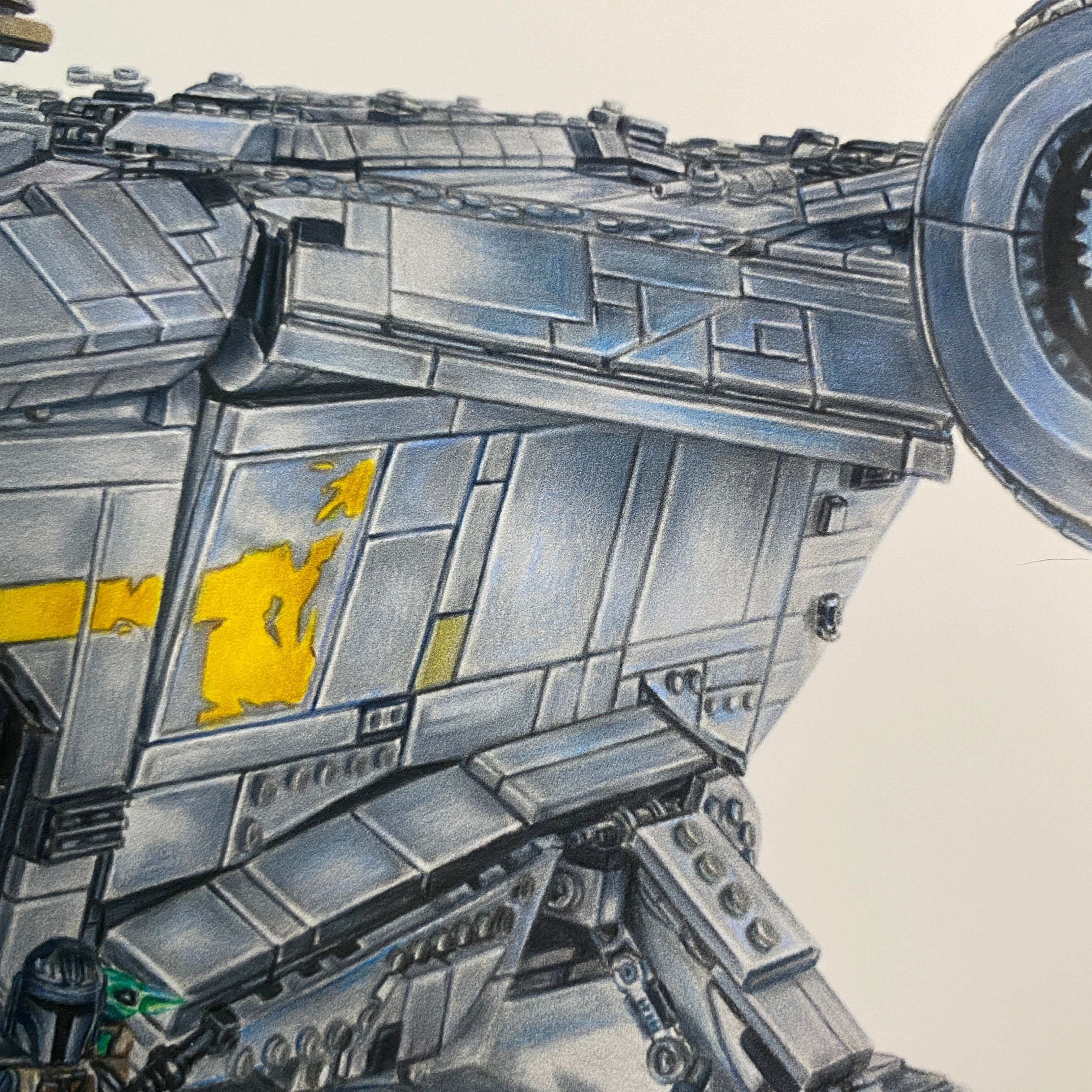 Drawing of the LEGO Razorcrest - PRINT
