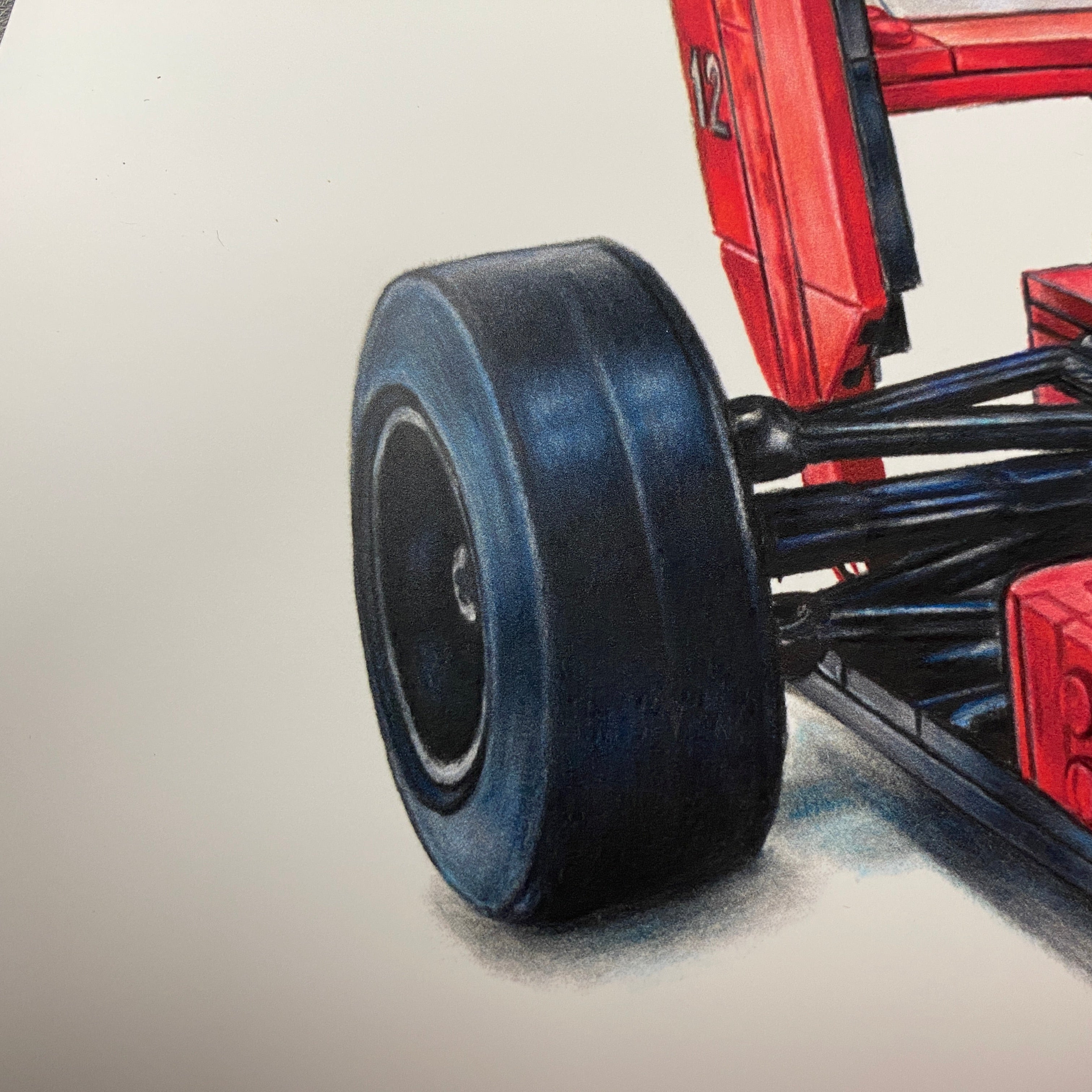 Drawing of LEGO Senna's McLaren MP4/4 F1 Car - PRINT