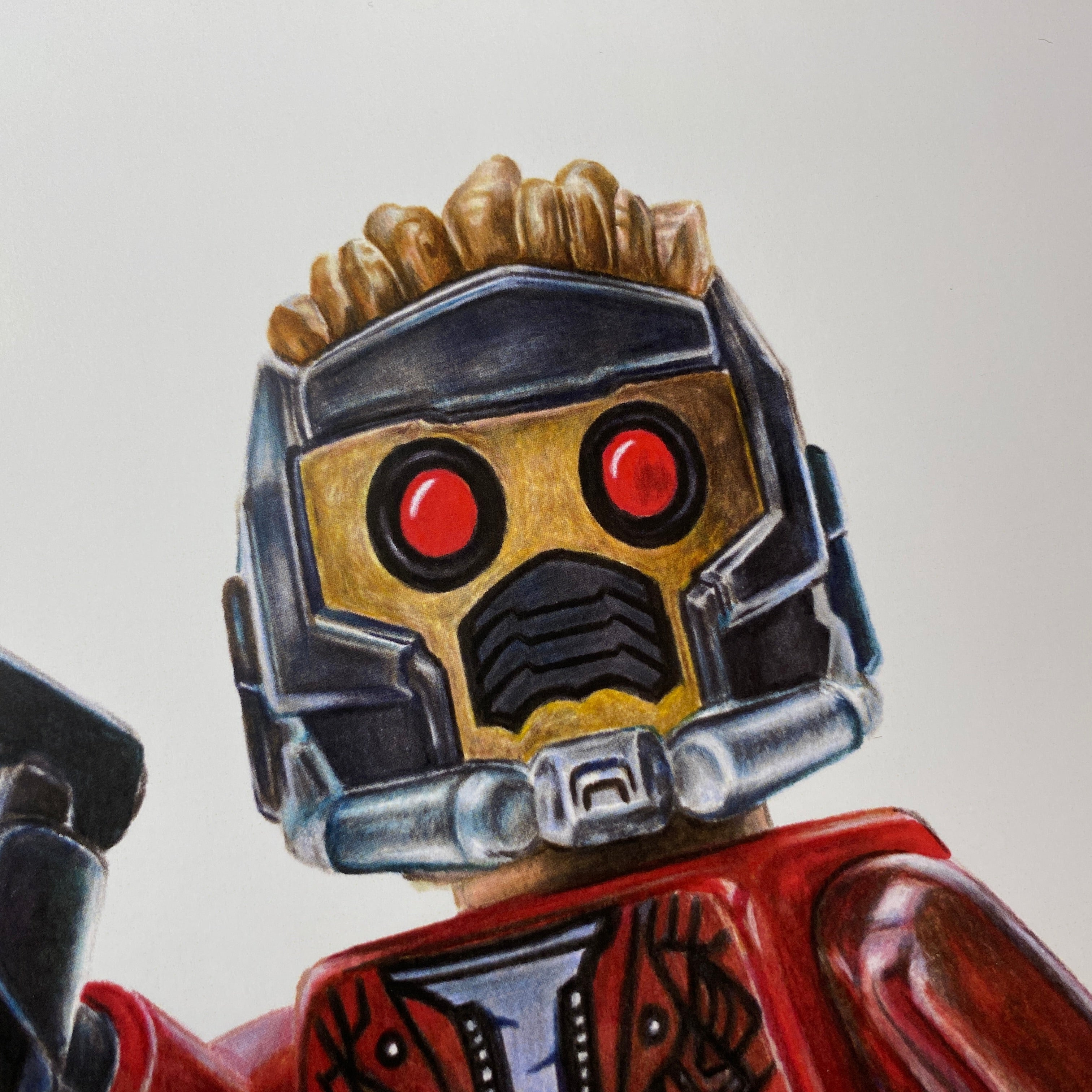 LEGO Starlord Minifigure Drawing - PRINT