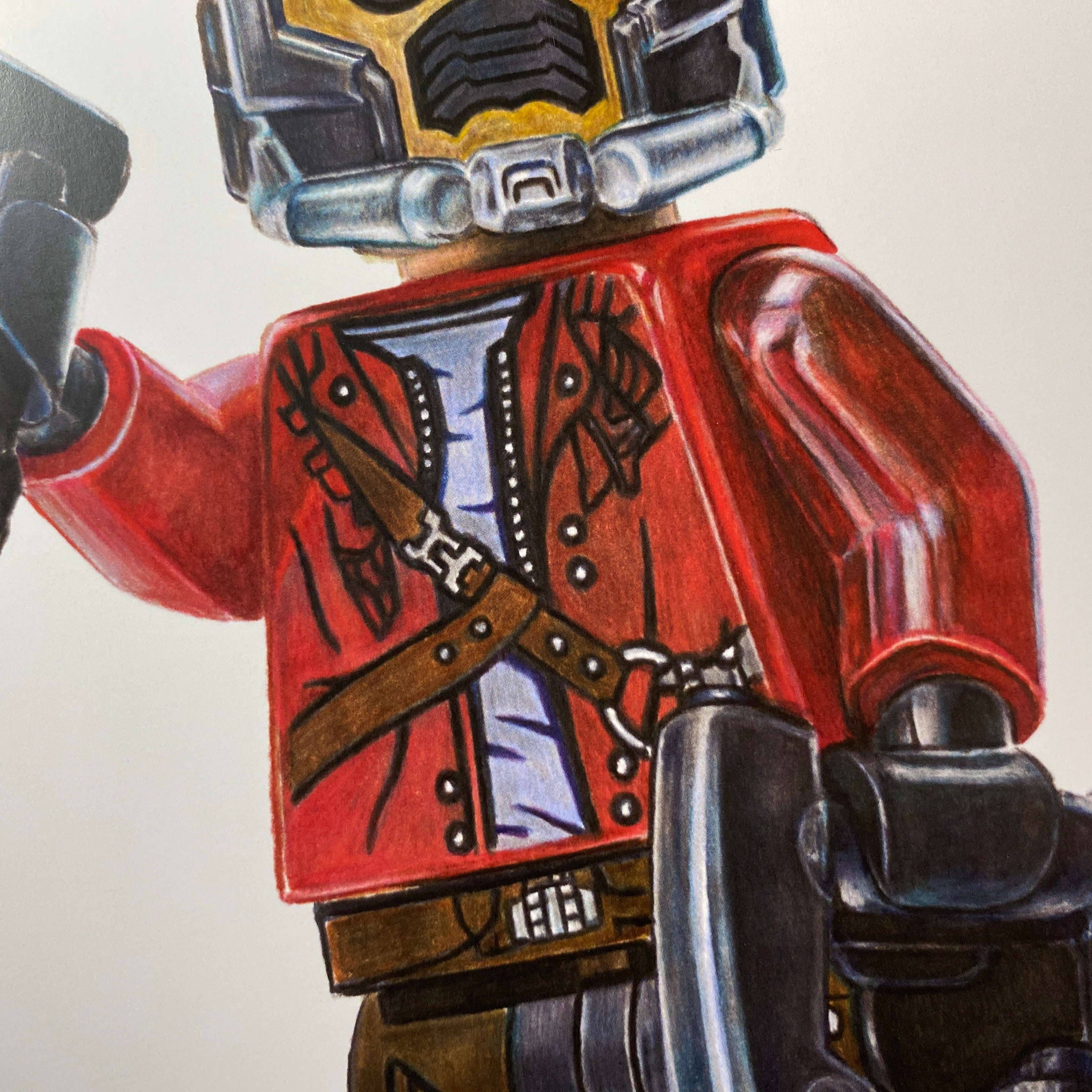 LEGO Starlord Minifigure Drawing - PRINT