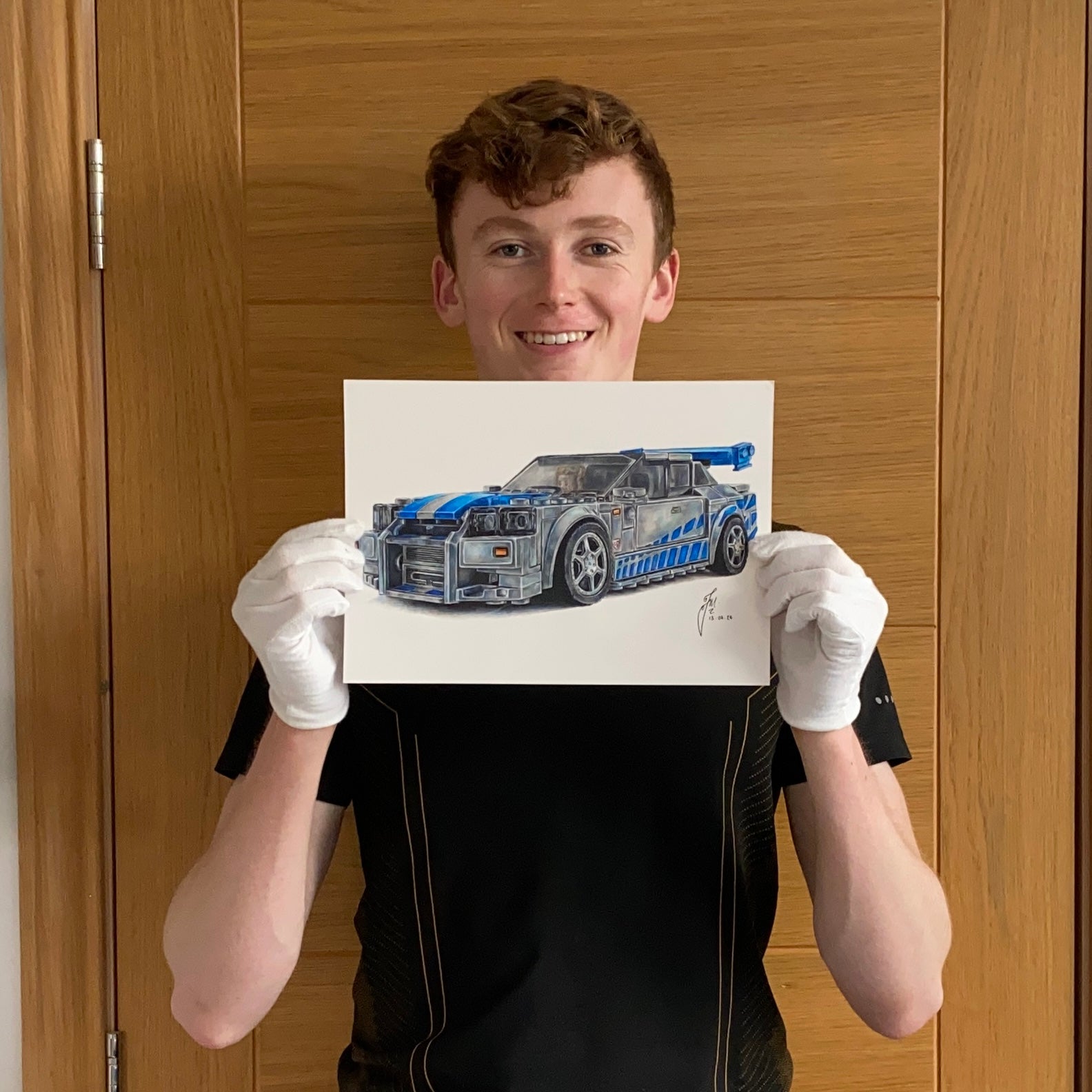LEGO Nissan Skyline GTR R34 Drawing - PRINT