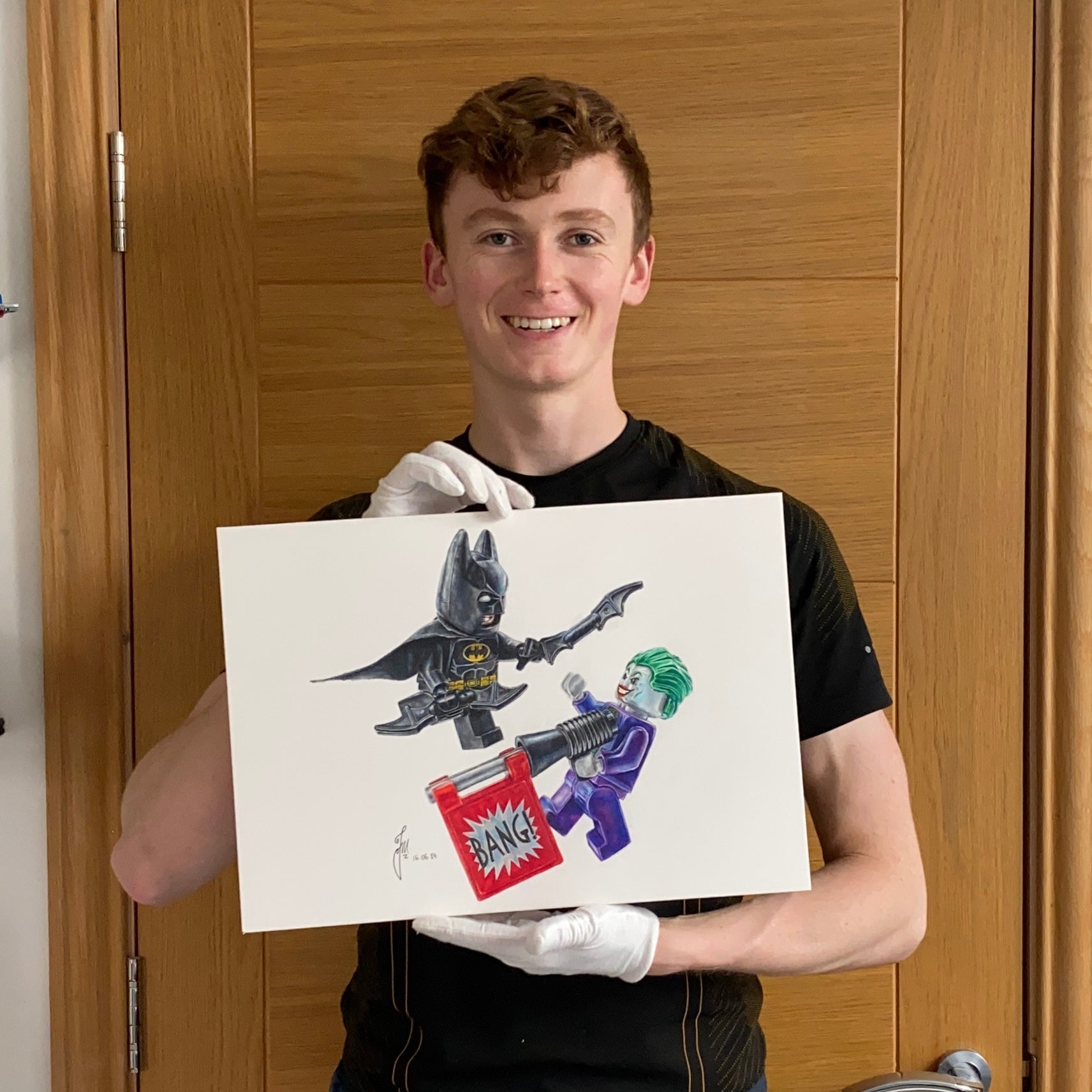 LEGO Batman and Joker Minifigures Drawing - PRINT