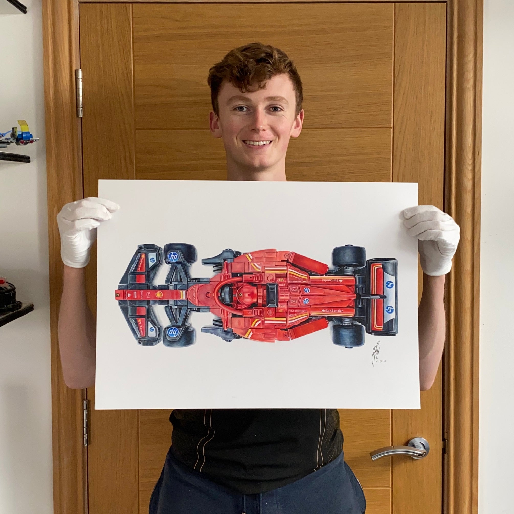 LEGO Ferrari F1 Car Drawing - PRINT