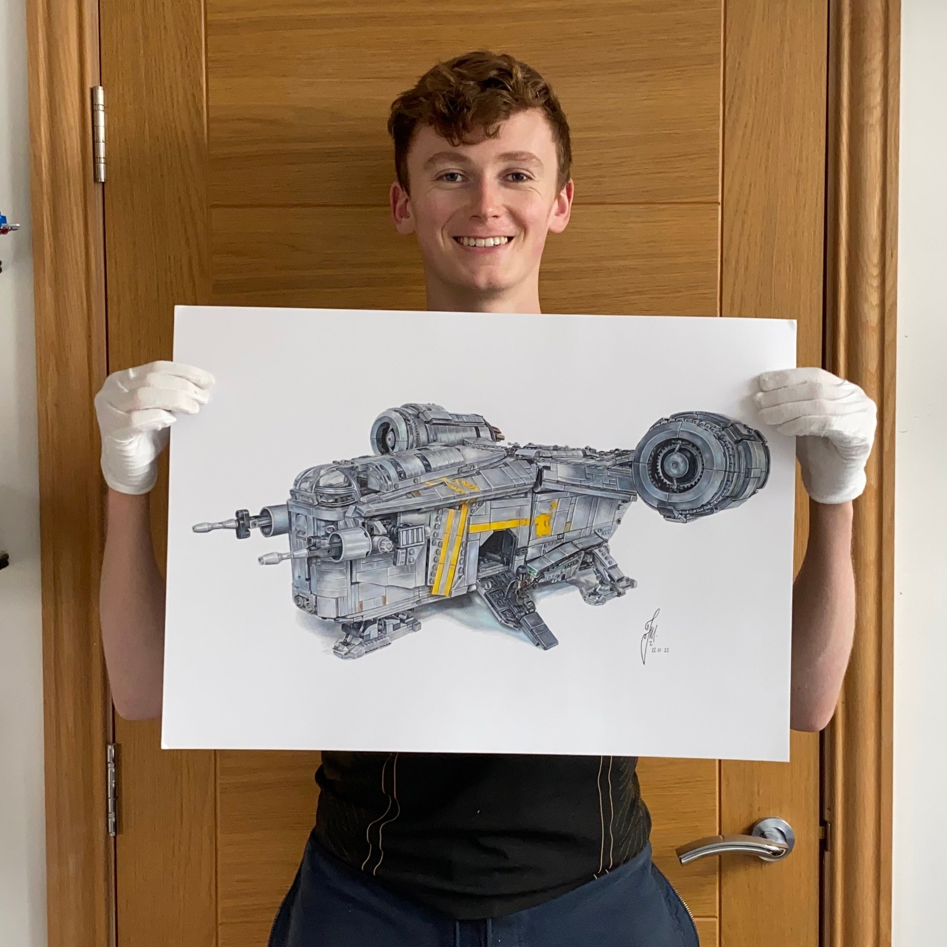 Drawing of the LEGO Razorcrest - PRINT