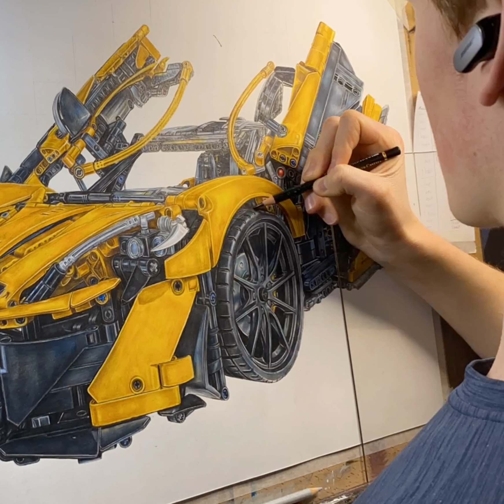 LEGO McLaren P1 Drawing - PRINT