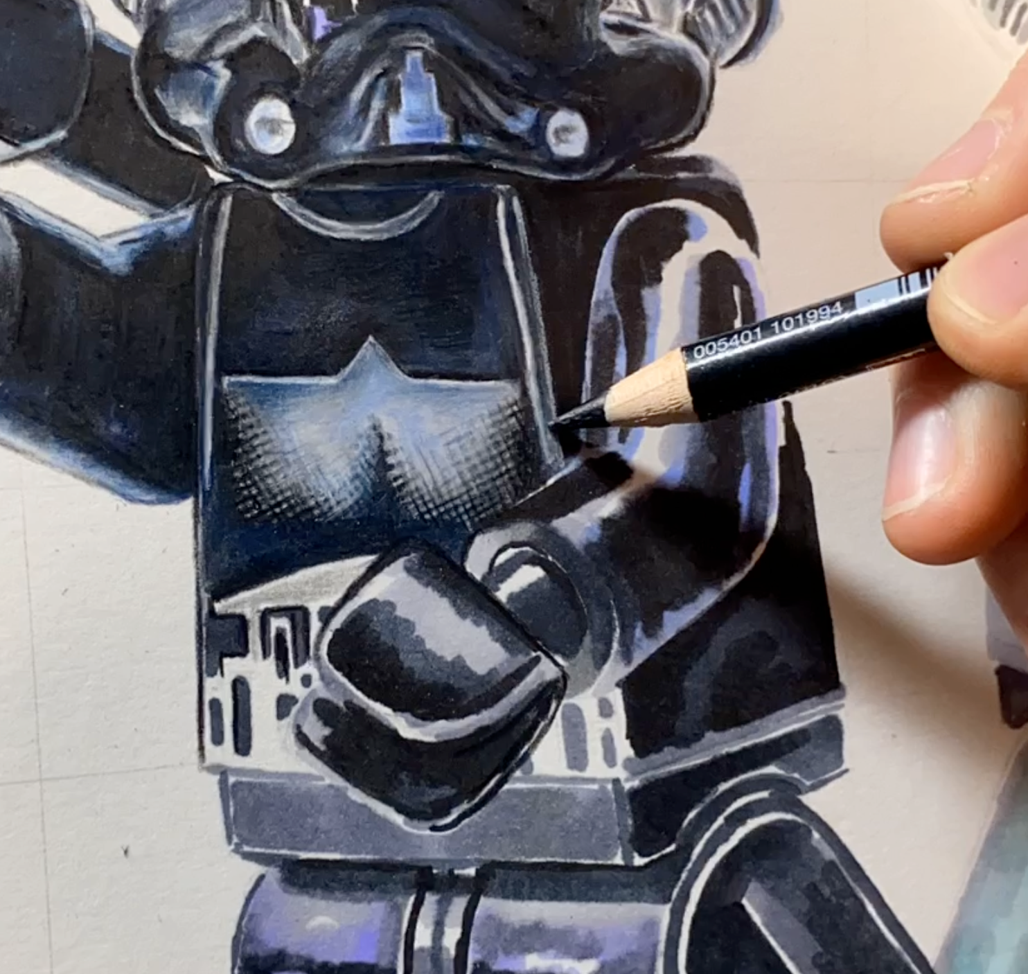 LEGO Shadowtrooper and Stormtrooper Minifigure Drawing - PRINT