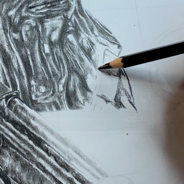 LEGO Han Solo and Chewbacca Graphite Pencil Drawing - PRINT
