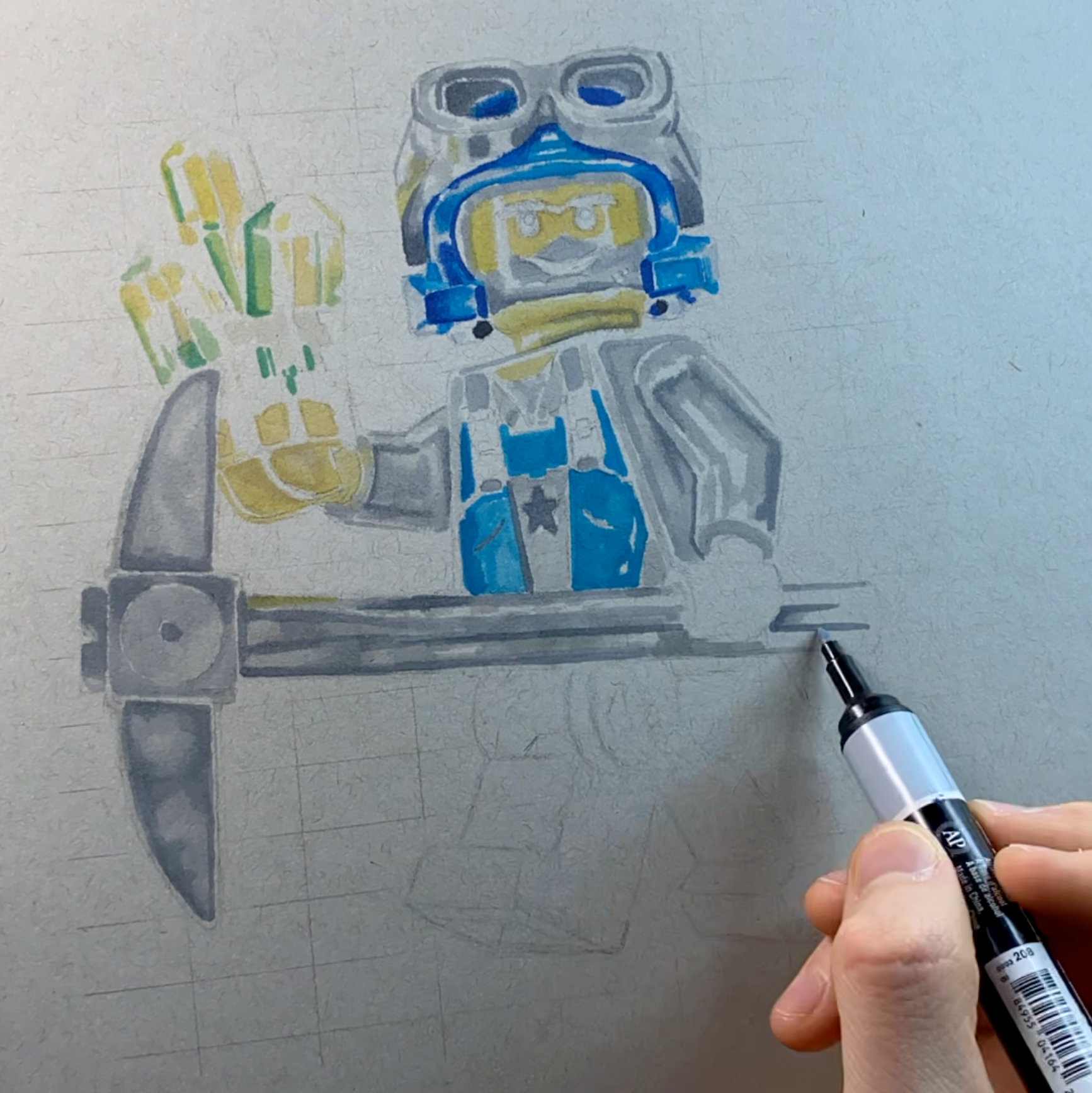 LEGO Power Miner Drawing - PRINT