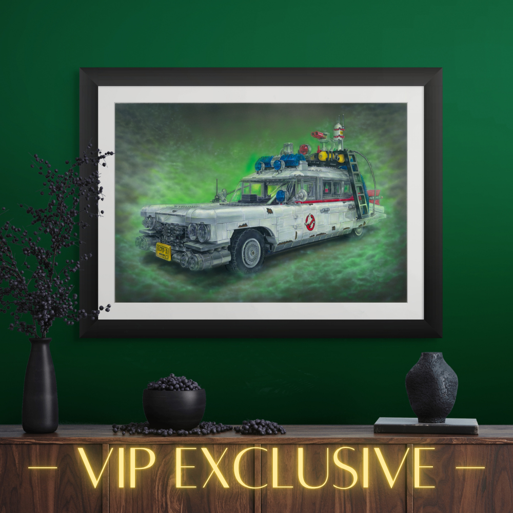 LEGO Ecto-1 Drawing - ORIGINAL