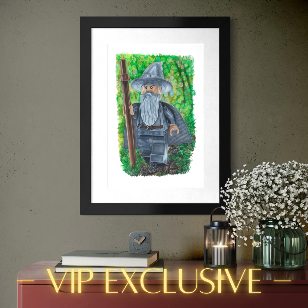 LEGO Gandalf Minifigure Drawing - ORIGINAL