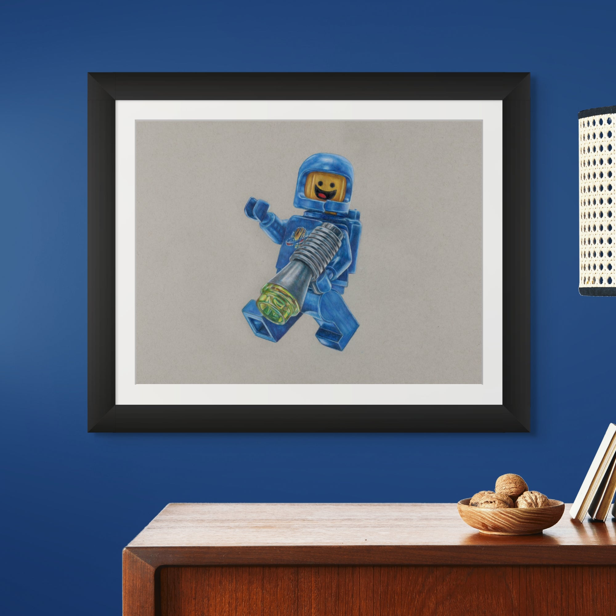 LEGO Spaceman Minifigure Drawing - PRINT