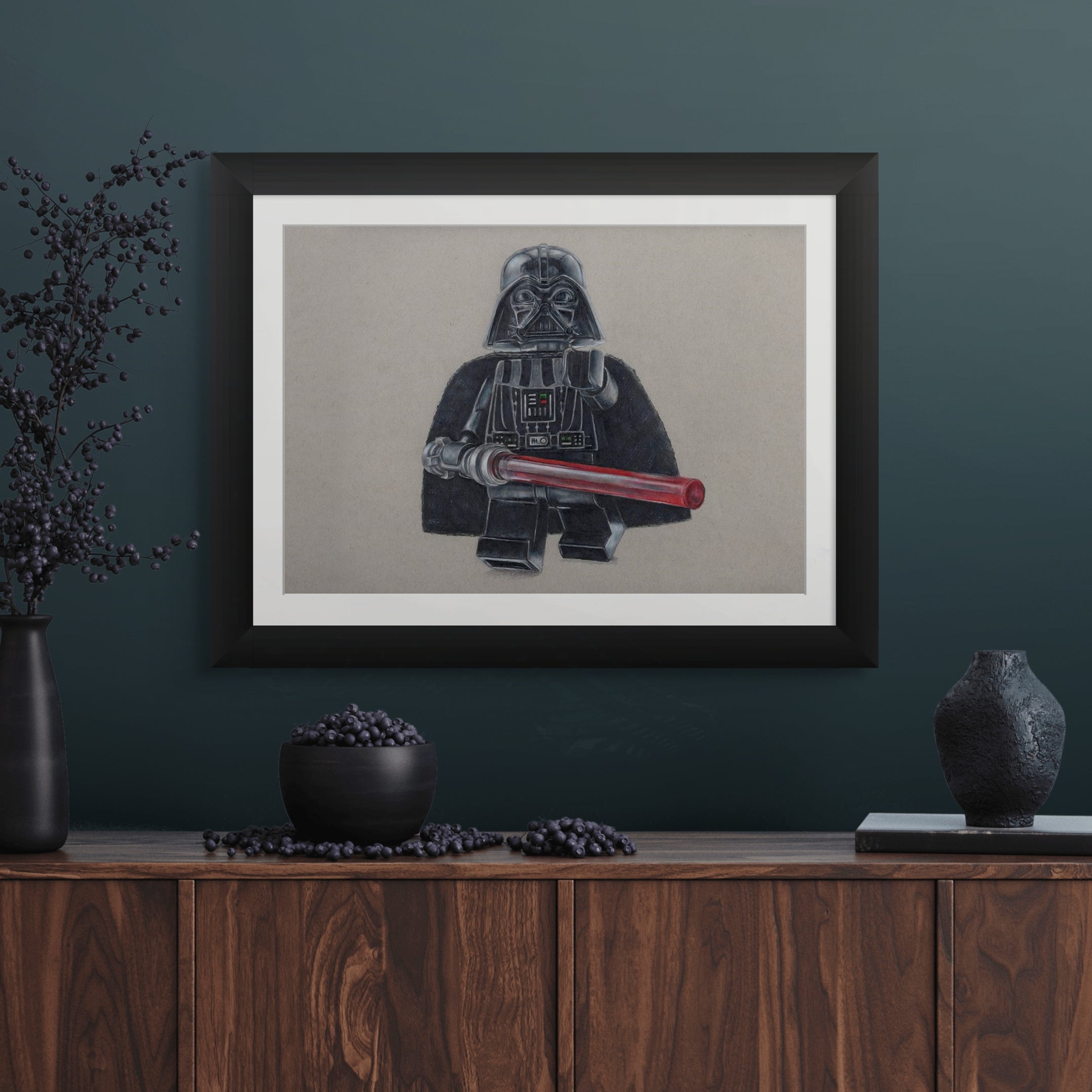 LEGO Darth Vader Minifigure Drawing - PRINT