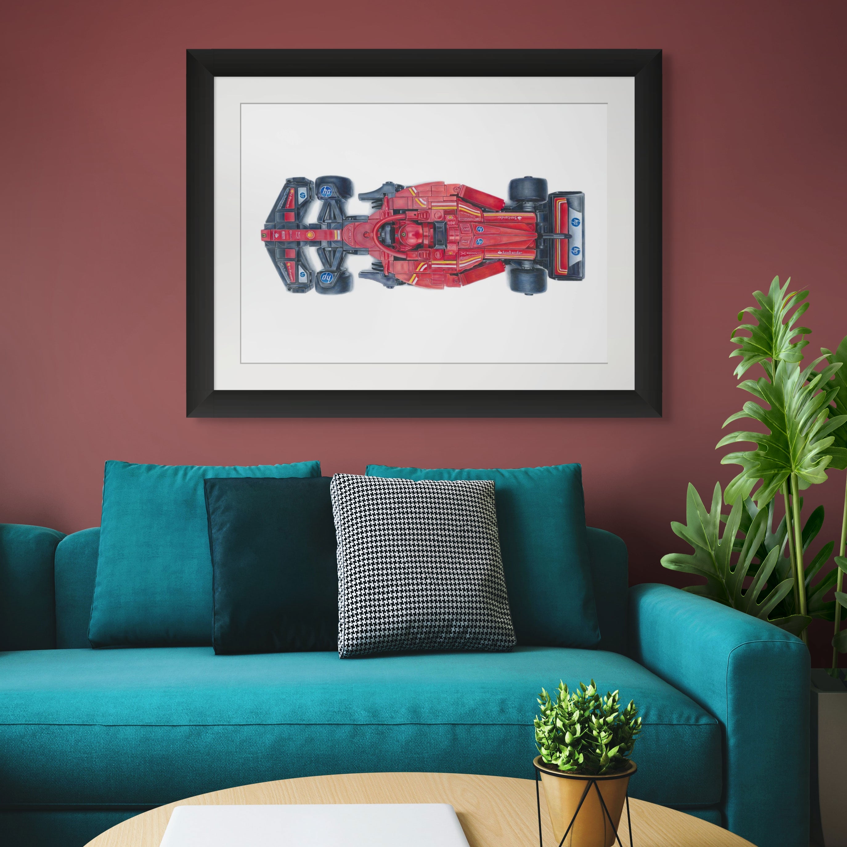 LEGO Ferrari F1 Car Drawing - PRINT