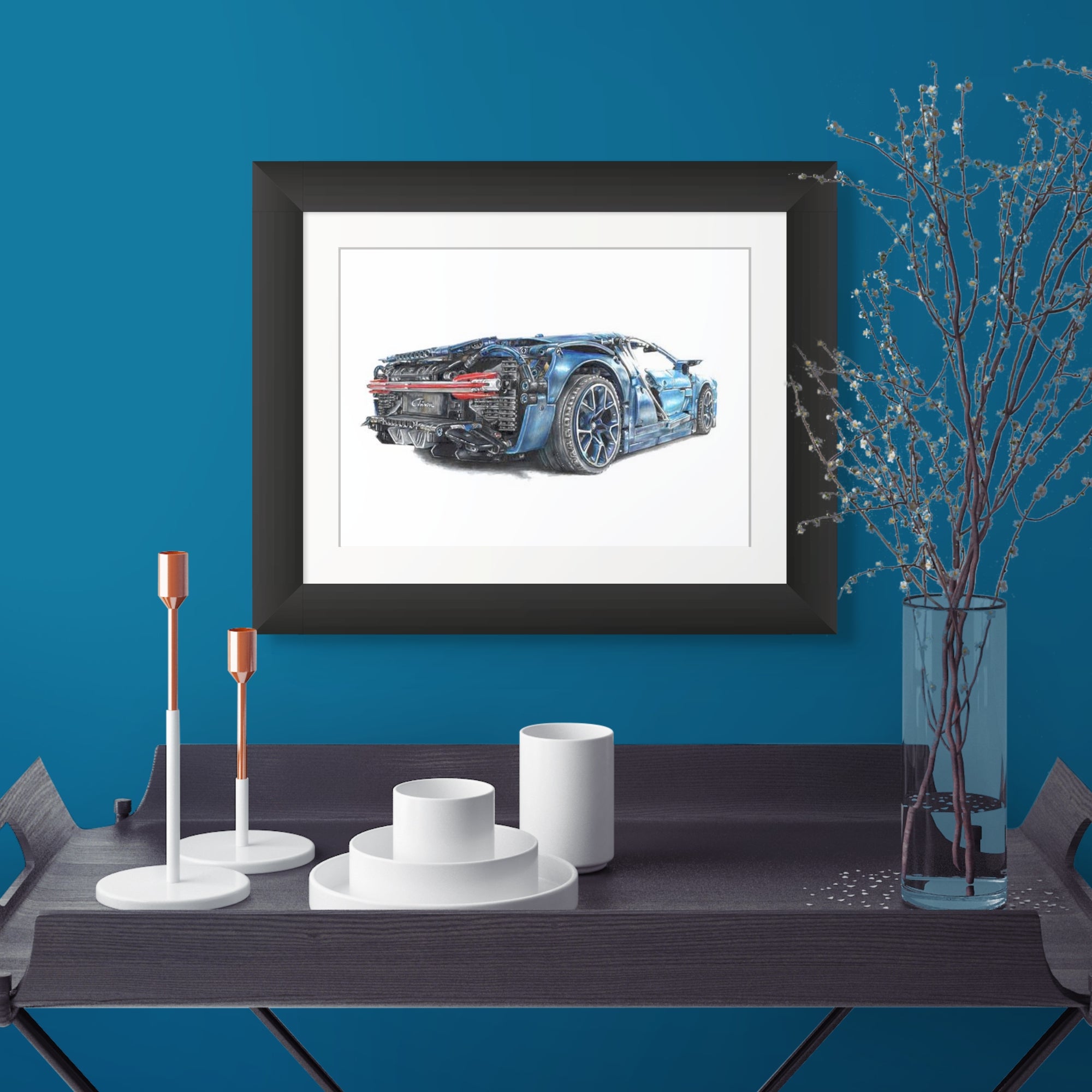 LEGO Technic Bugatti Chiron Drawing - PRINT