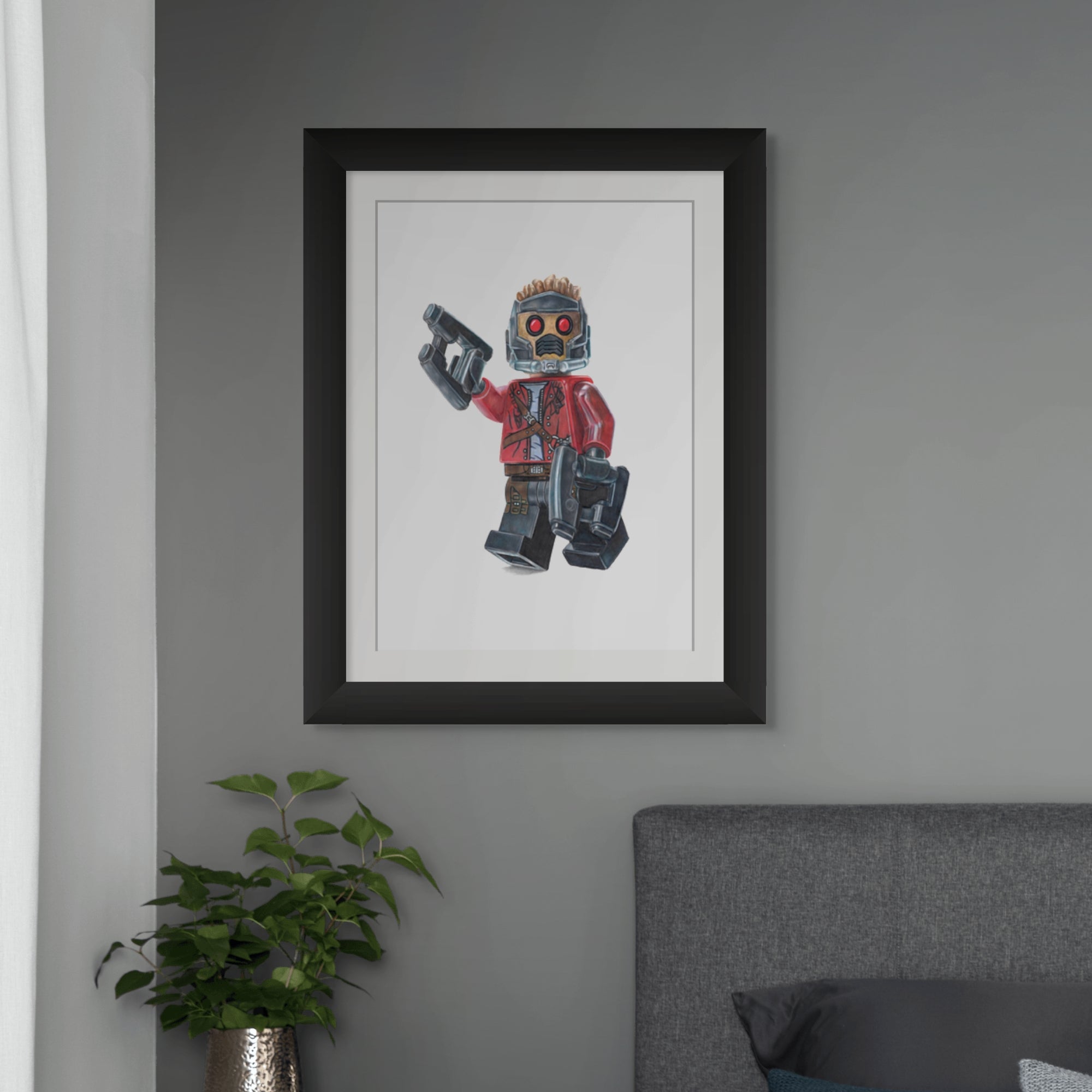 LEGO Starlord Minifigure Drawing - PRINT