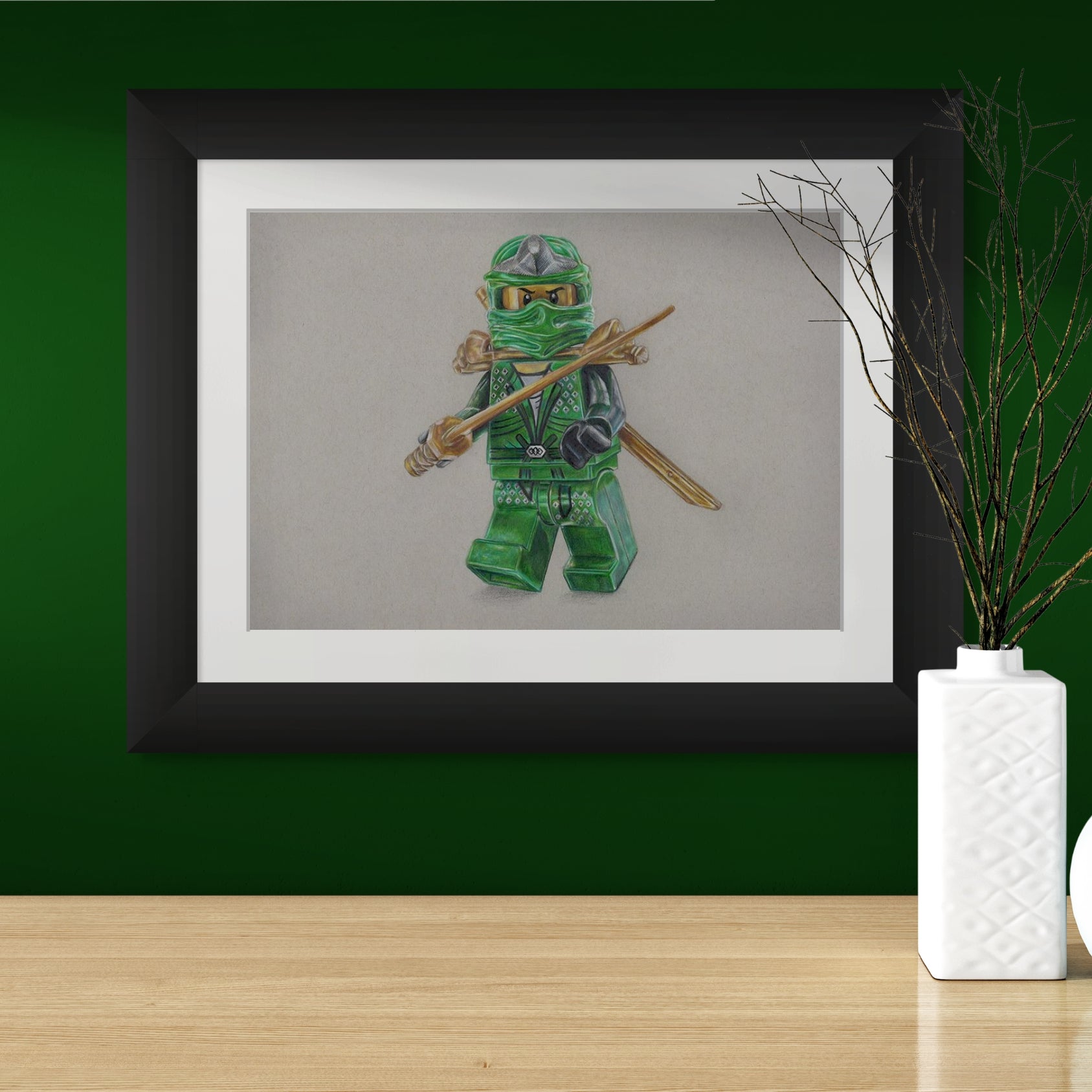 LEGO Lloyd Garmadon Minifigure Drawing - PRINT
