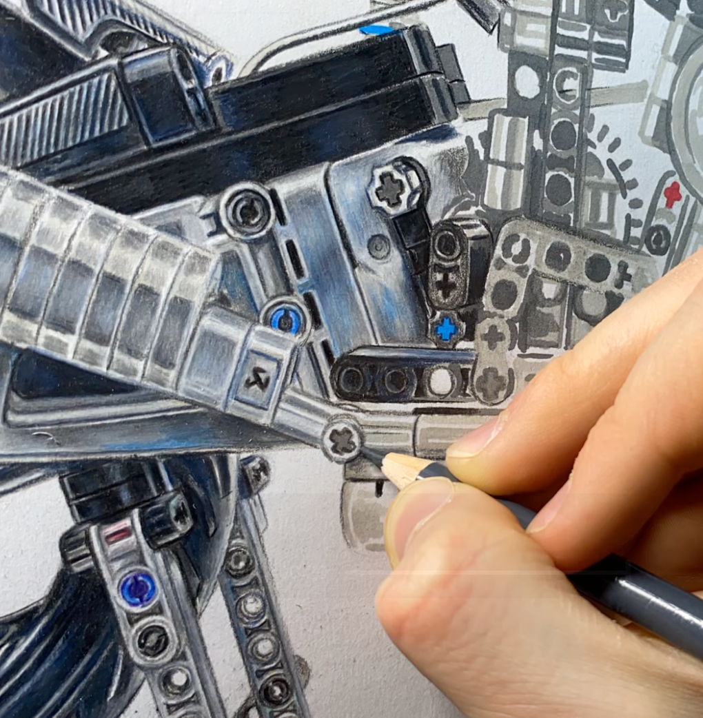 LEGO Technic BMW M 1000 RR Drawing - PRINT
