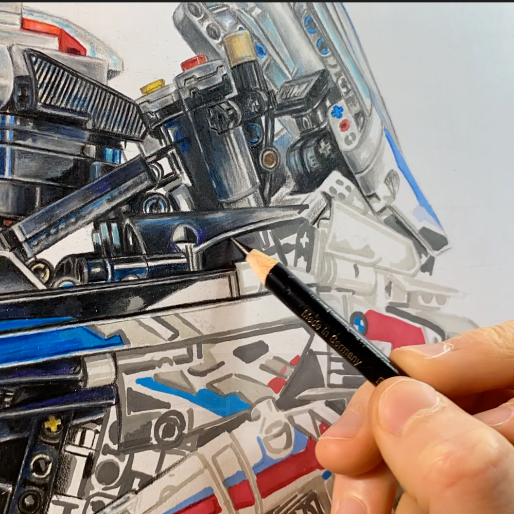 LEGO Technic BMW M 1000 RR Drawing - PRINT