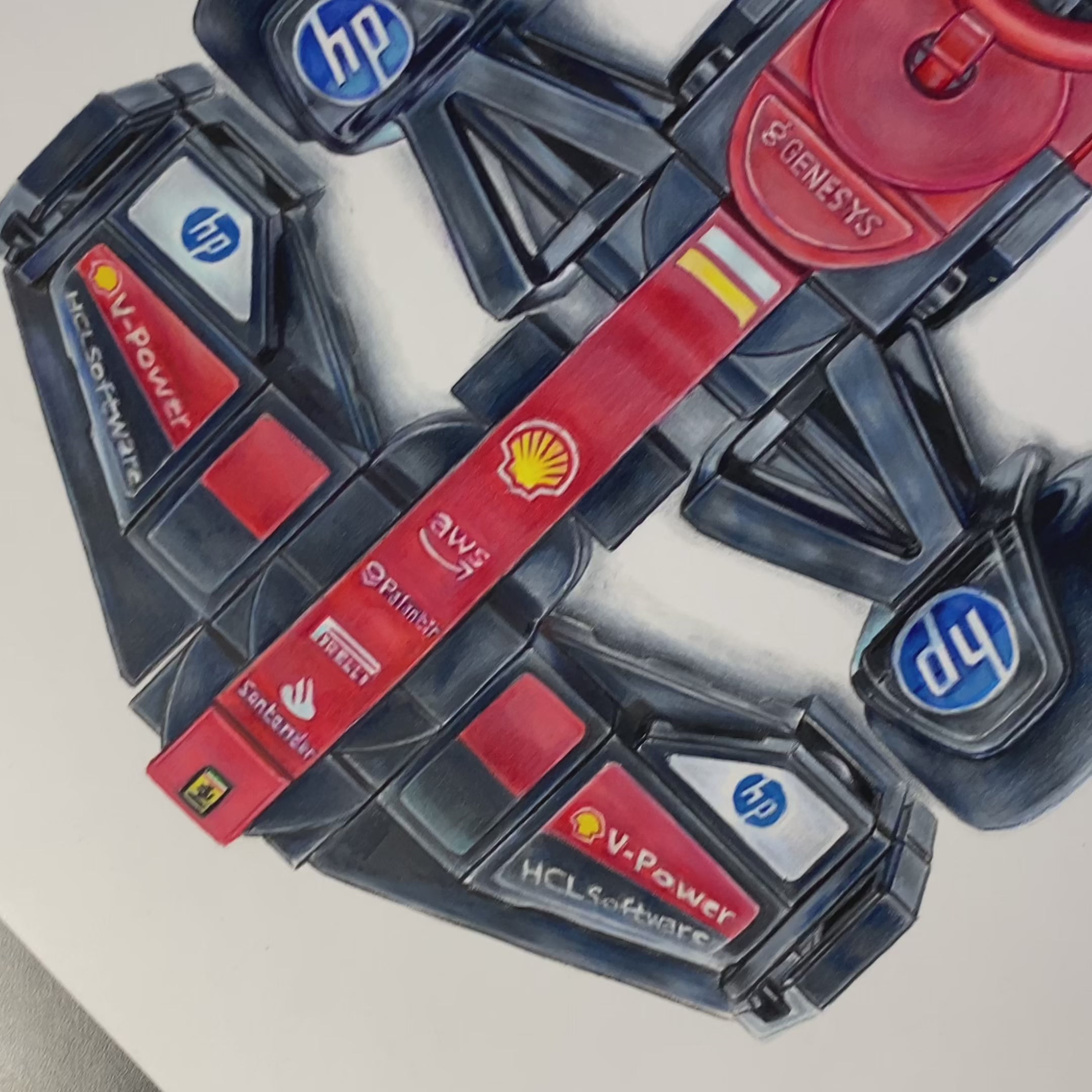 LEGO Ferrari F1 Car Drawing - PRINT
