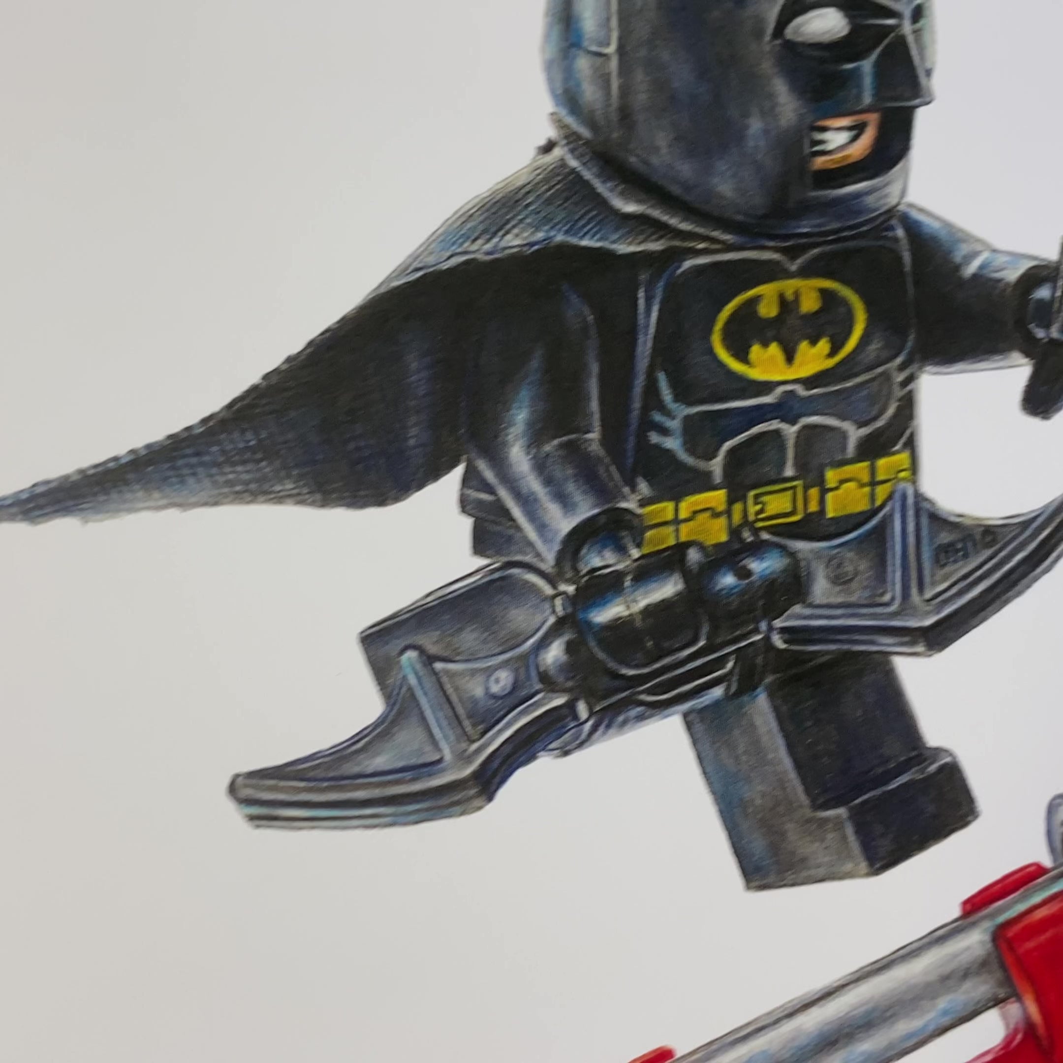LEGO Batman and Joker Minifigures Drawing - PRINT