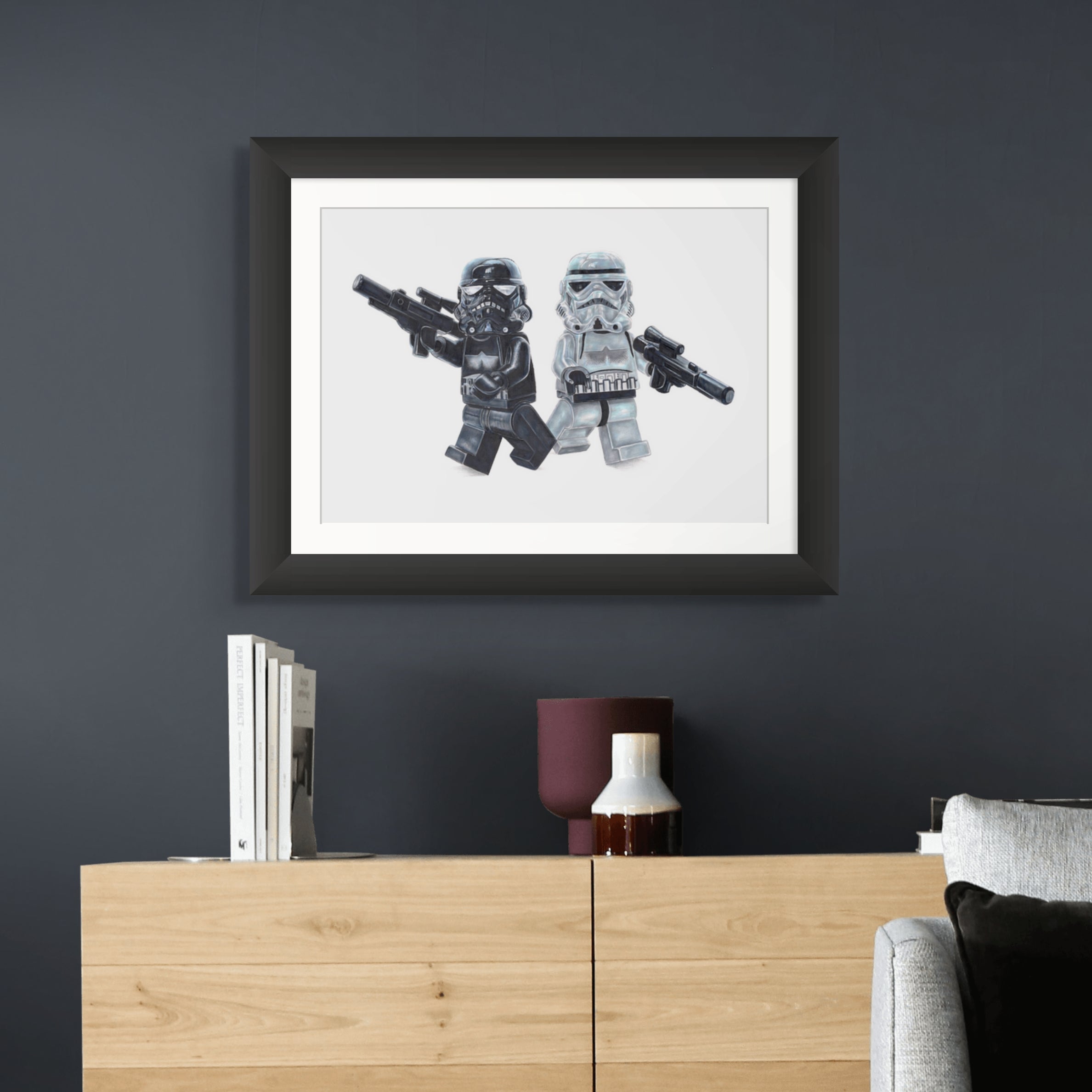 LEGO Shadowtrooper and Stormtrooper Minifigure Drawing - PRINT