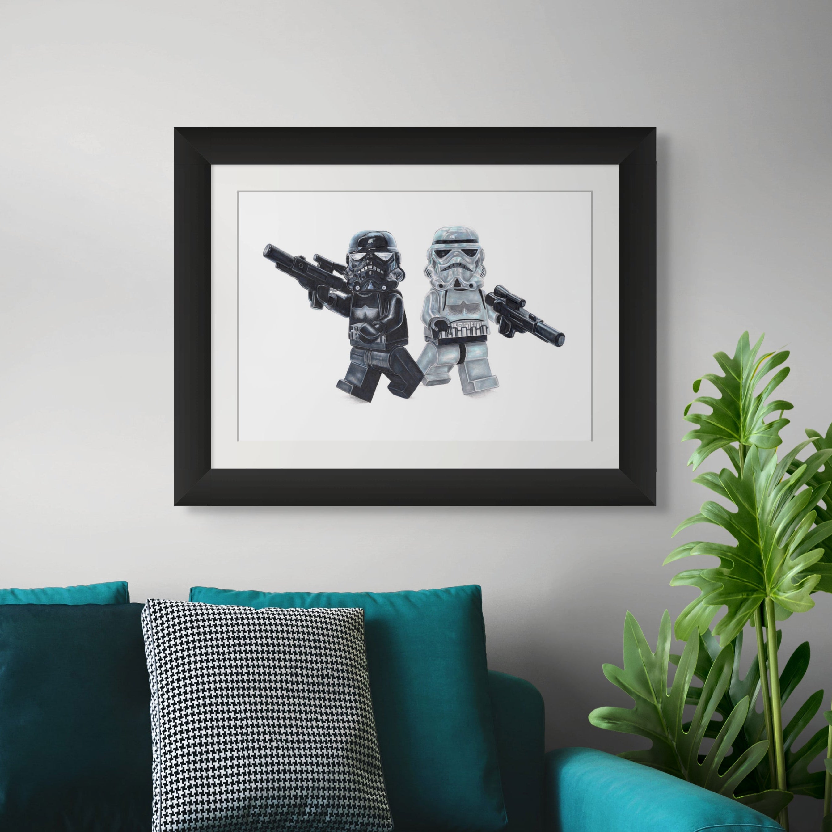 LEGO Shadowtrooper and Stormtrooper Minifigure Drawing - PRINT