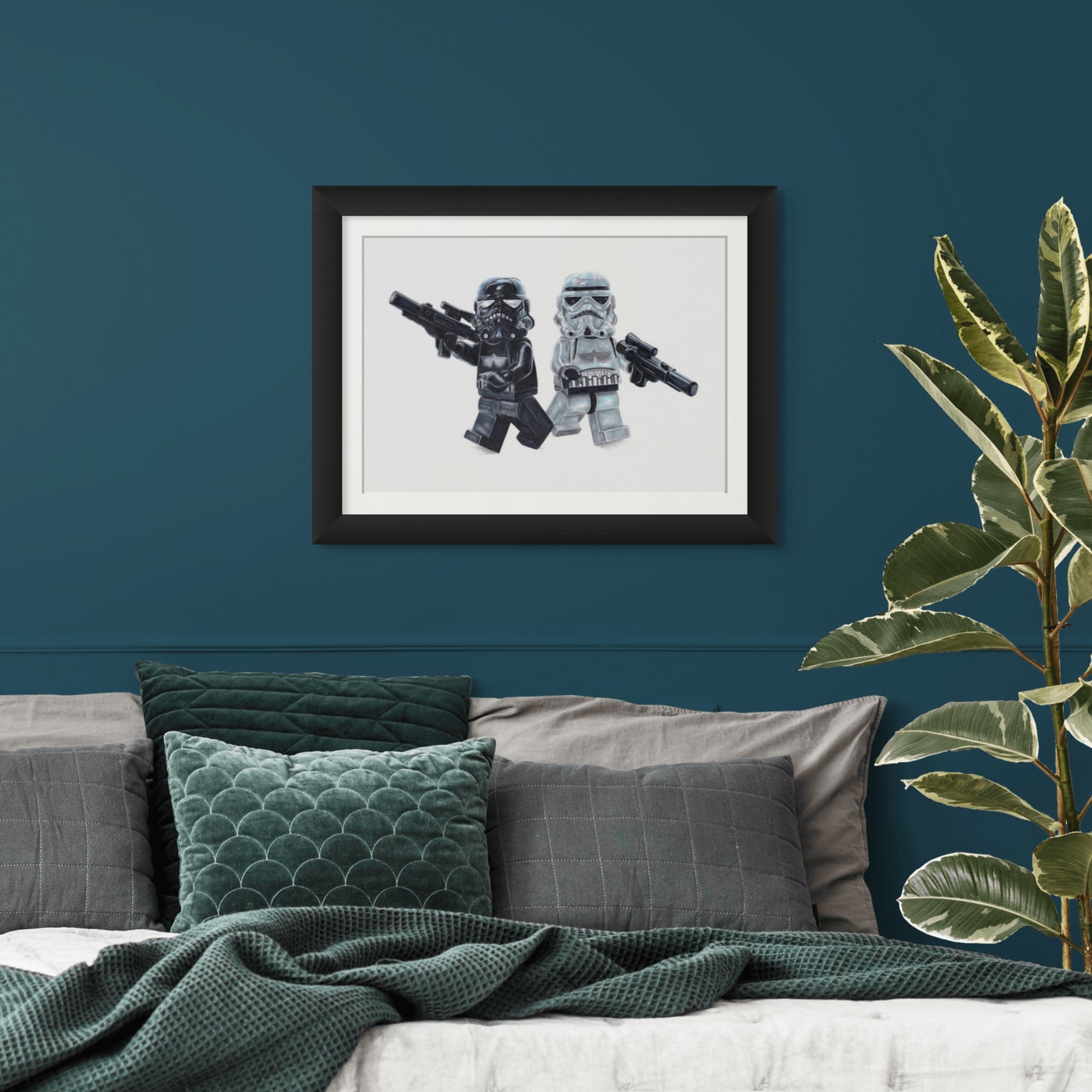 LEGO Shadowtrooper and Stormtrooper Minifigure Drawing - PRINT